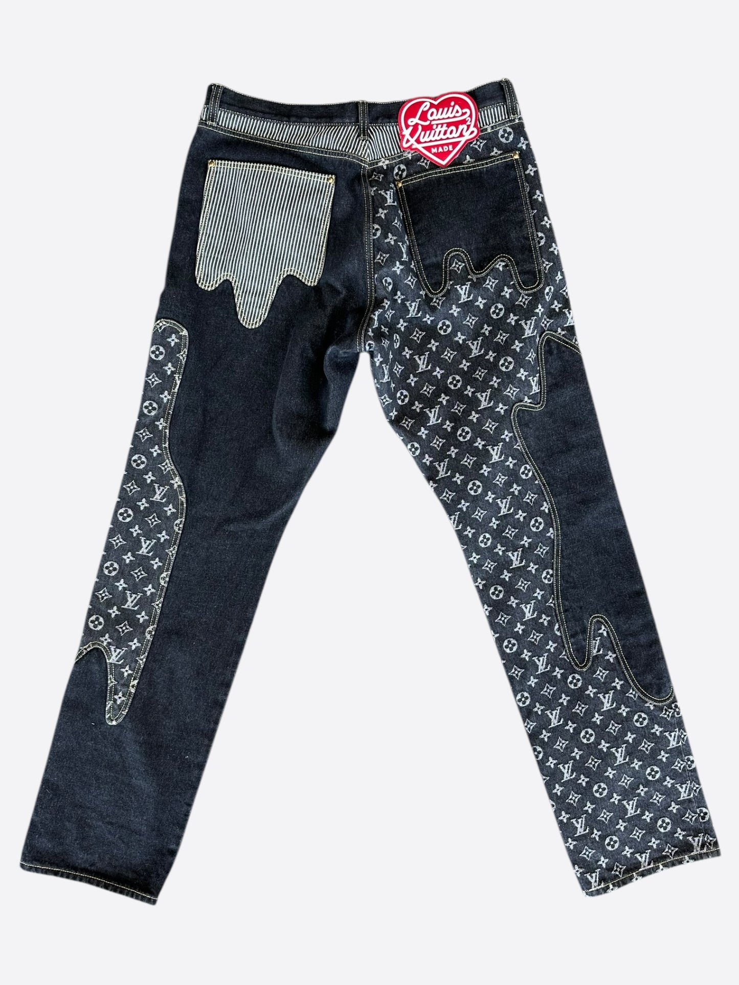 Louis Vuitton Nigo Black & Grey Monogram Crazy Jeans