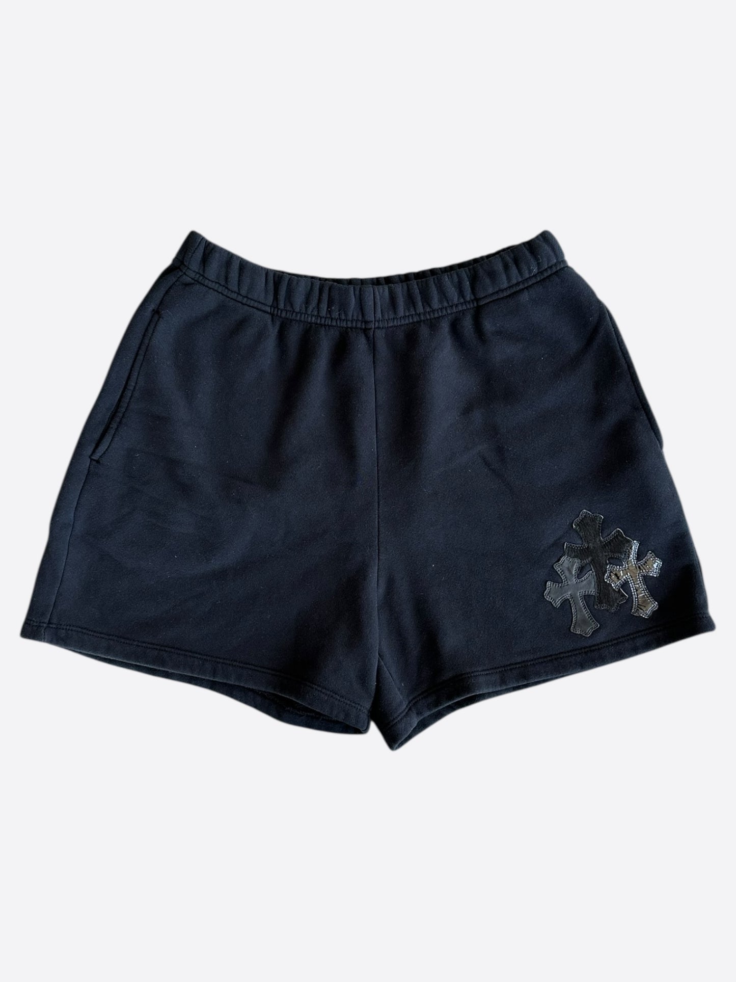 Chrome Hearts Black Triple Cross Patch Shorts
