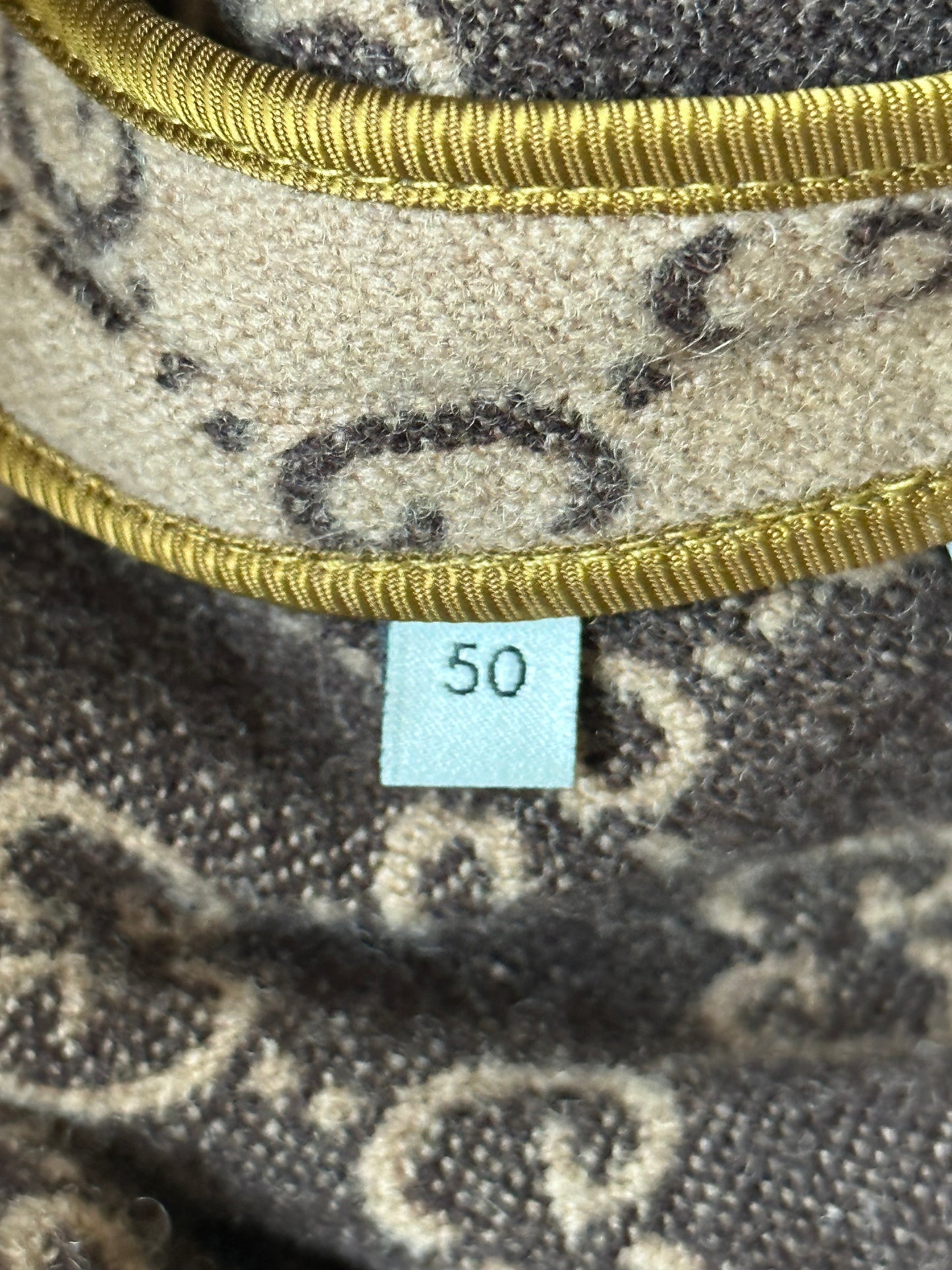 Gucci Beige & Brown GG Monogram Wool Coat
