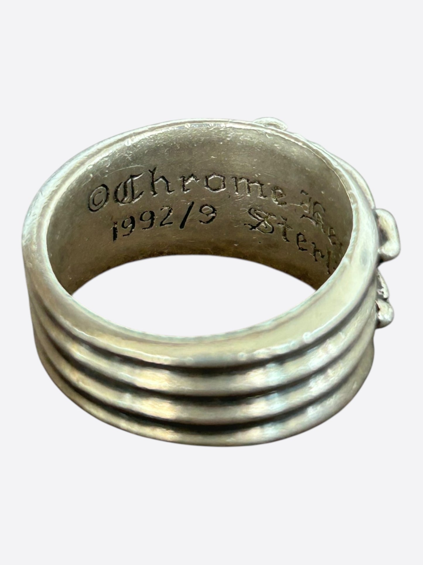 Chrome Hearts Silver & Diamond Dagger Ring