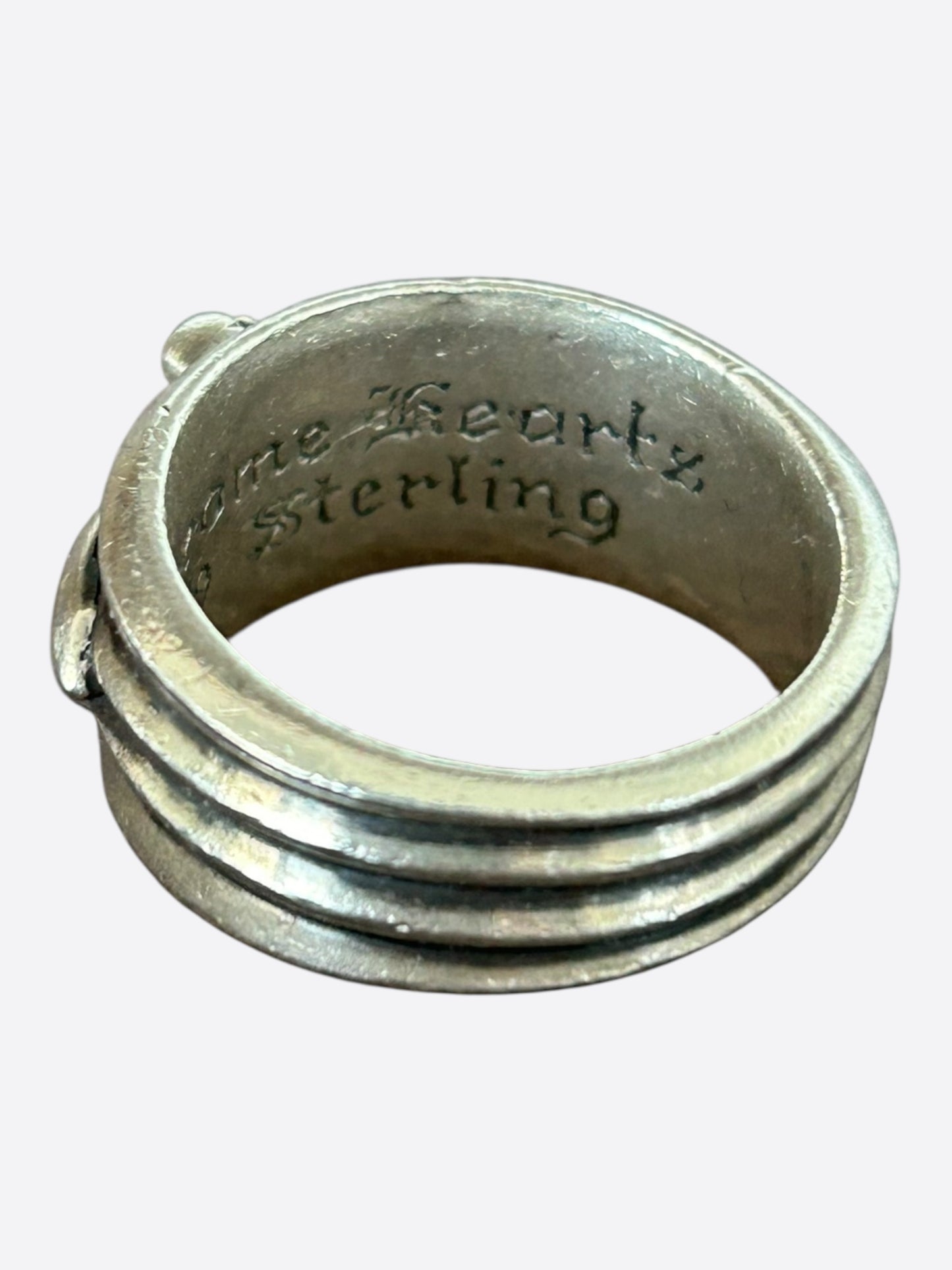 Chrome Hearts Silver & Diamond Dagger Ring