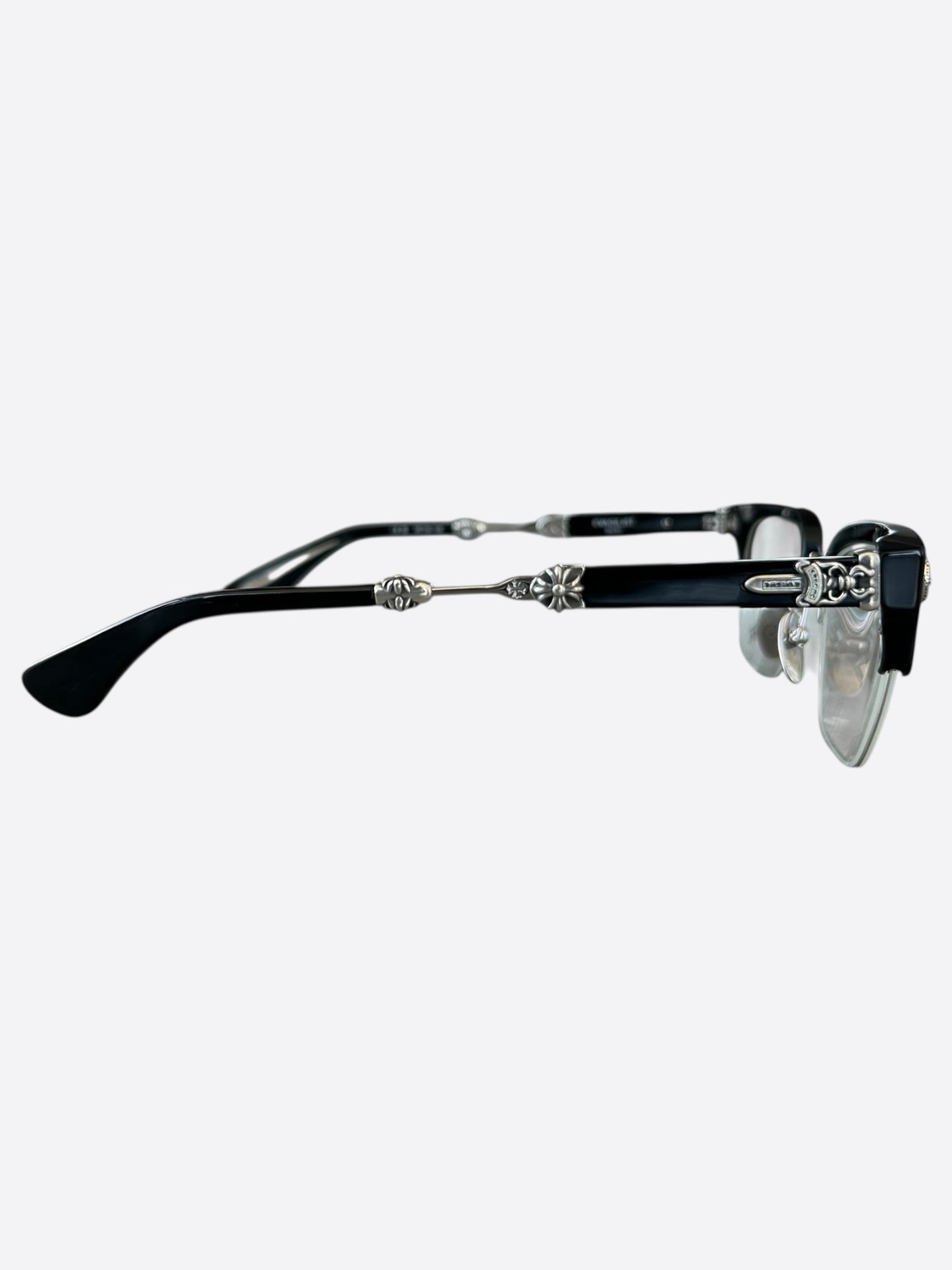 Chrome Hearts Black & Silver Evagilist Glasses