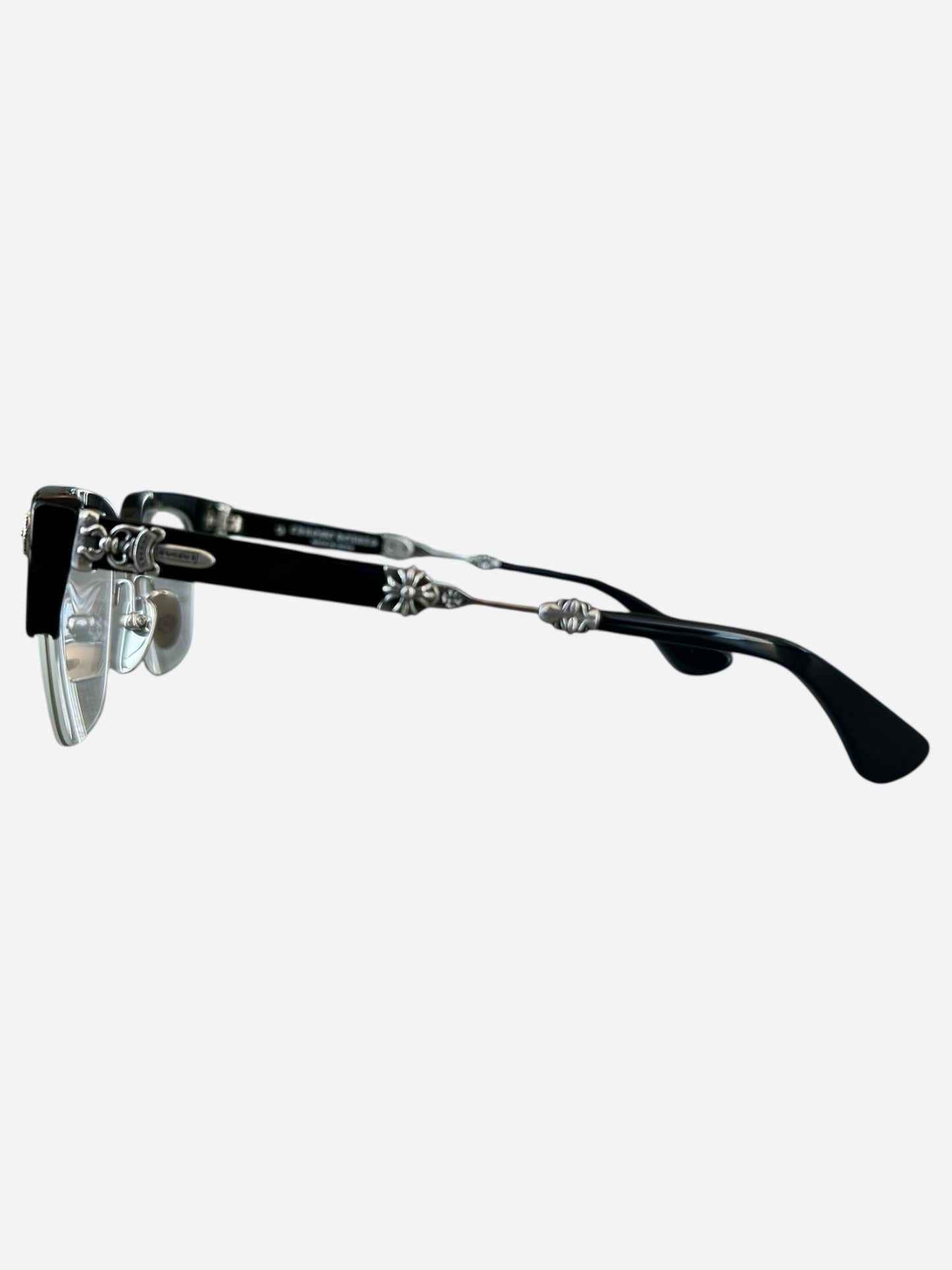 Chrome Hearts Black & Silver Evagilist Glasses
