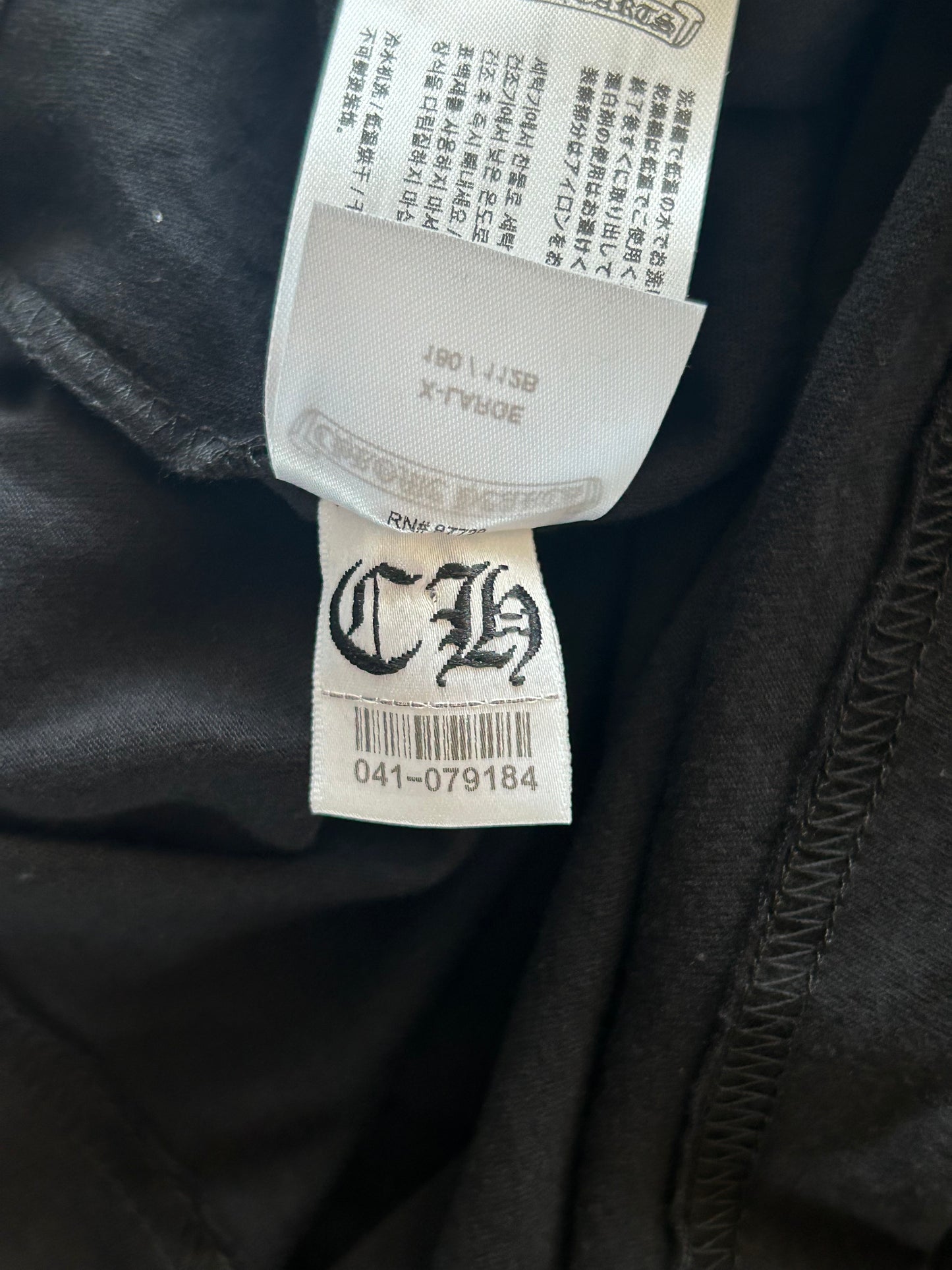 Chrome Hearts Black & White Neck Logo T-Shirt