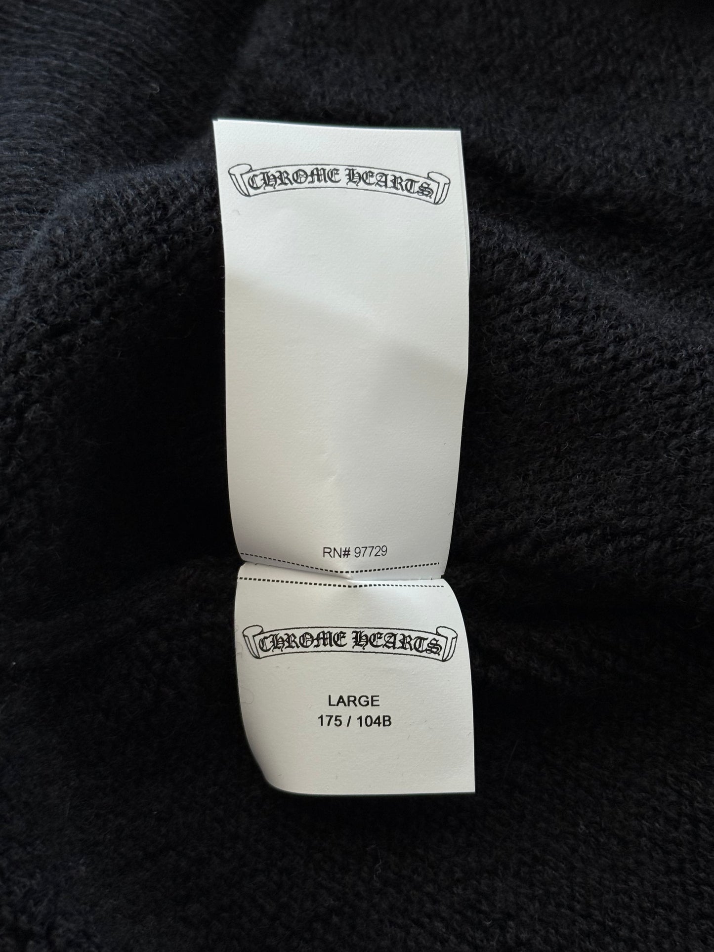 Chrome Hearts Black & White Floral Cashmere Zip Up Hoodie