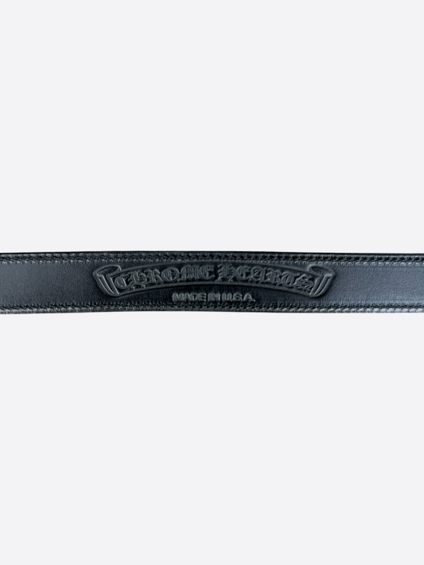 Chrome Hearts Black Leather Belt
