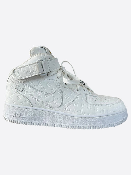 Louis Vuitton Nike White Monogram Mid Top Air Force 1