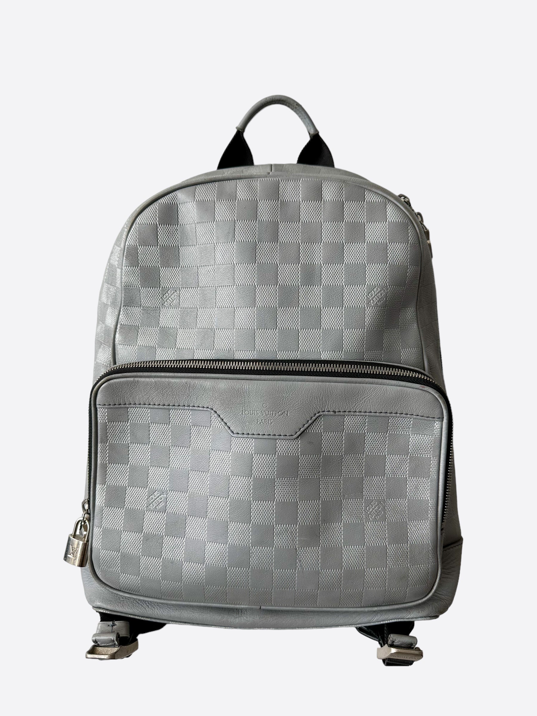 black and grey louis vuitton backpack Brushed Monogram Eclipse Christopher MM 1673624 FASHIONPHILE The front pocket gives easy access to essentials while three inside pockets and a double Louis Vuitton Grey Damier Infini