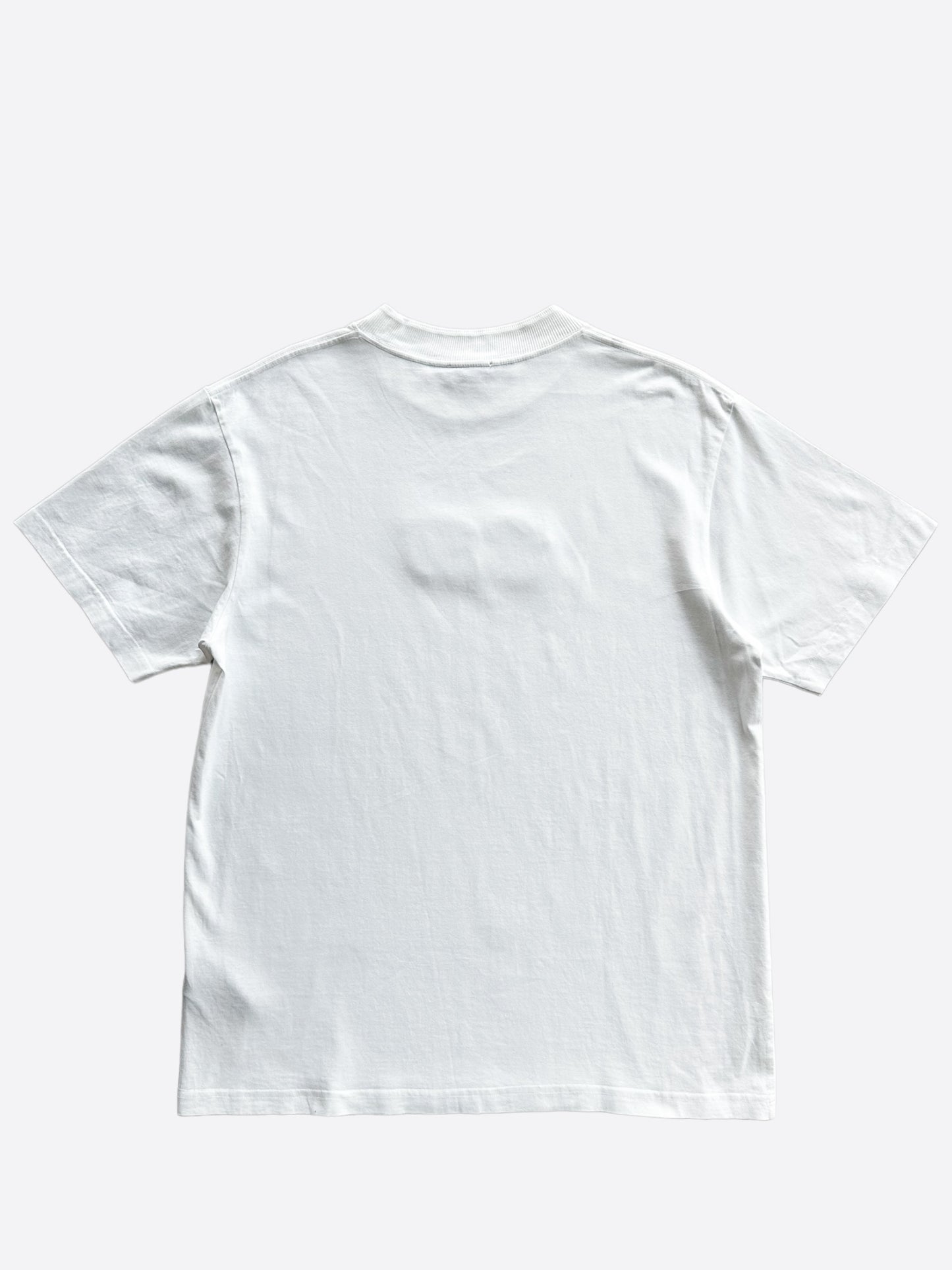 Dior Kenny Scharf White & Blue Embroidered Beads Logo T-Shirt
