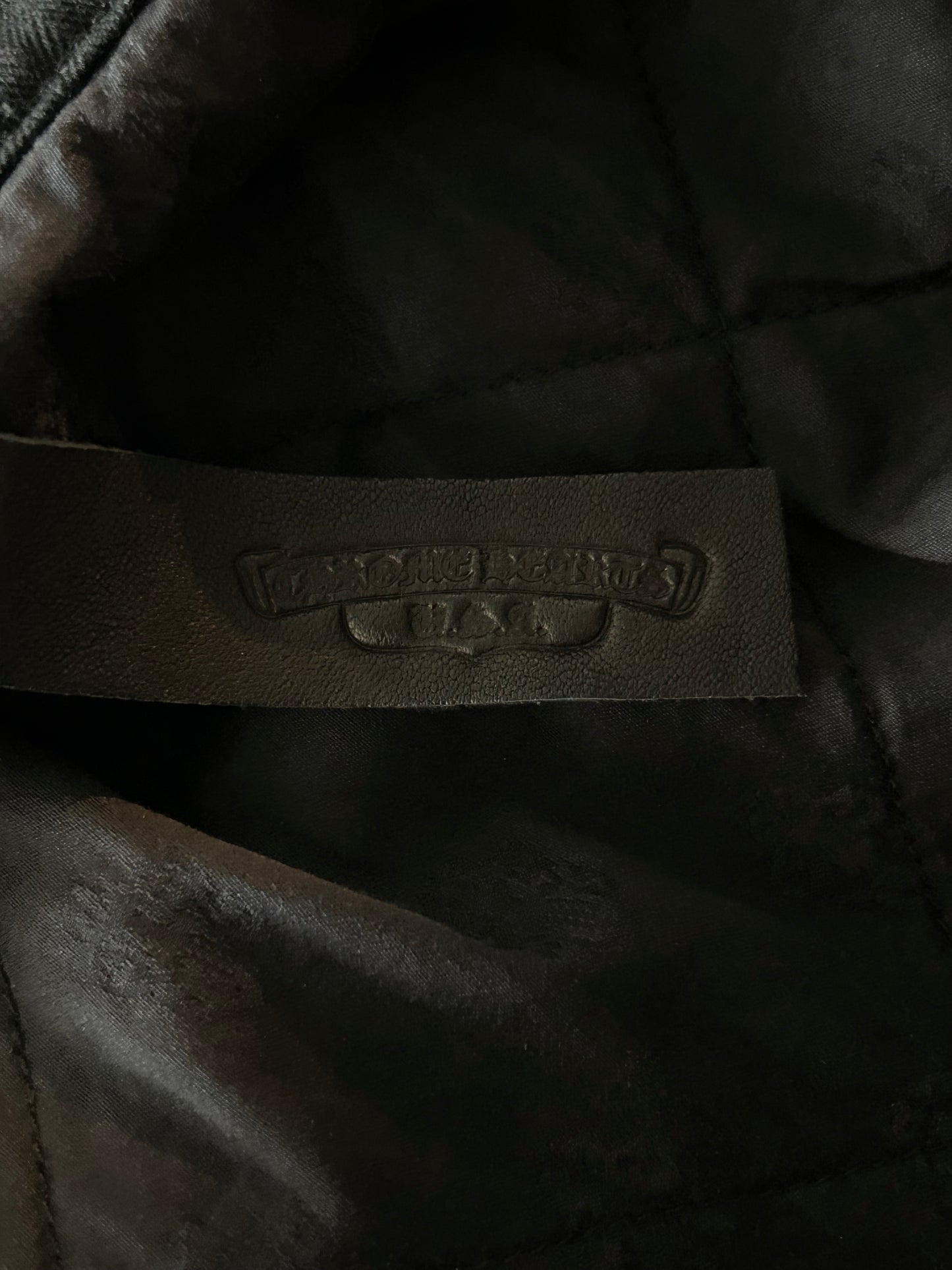Chrome Hearts Black Quilted Denim Jacket