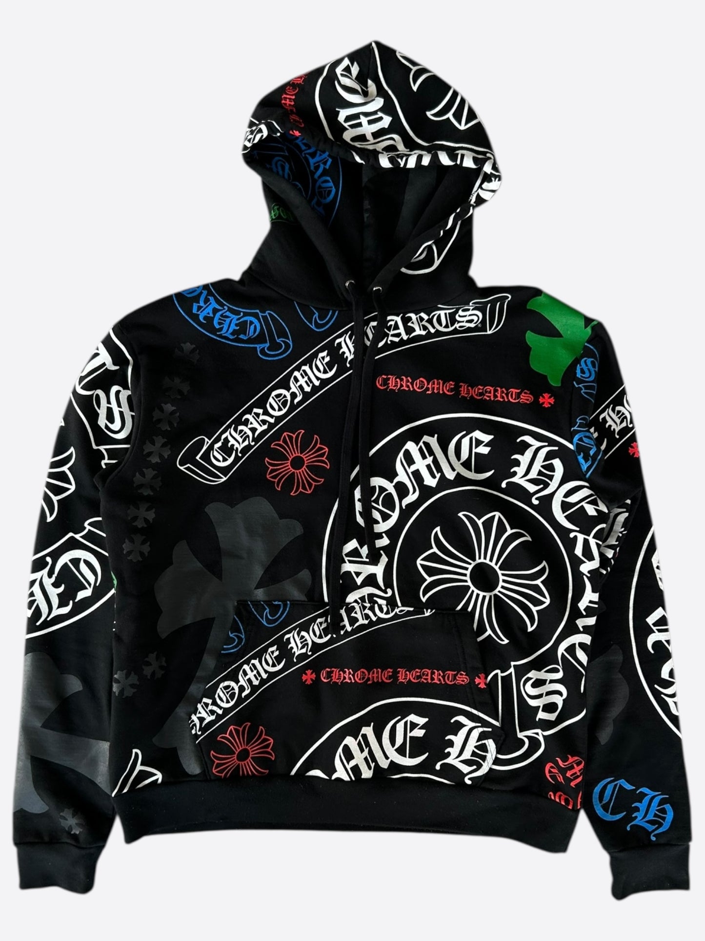 Chrome Hearts Black & Multicolor Stencil Hoodie