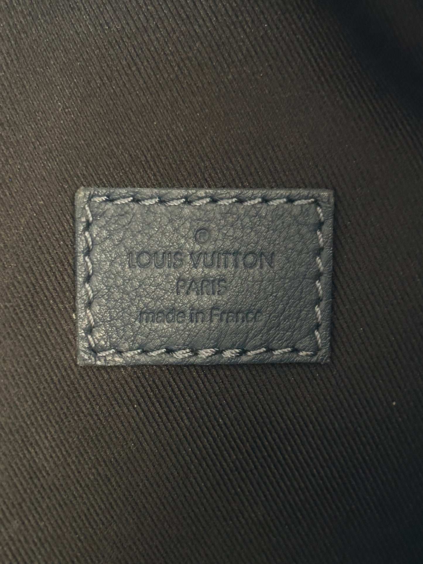 Louis Vuitton Navy & White Shadow Monogram Duo Slingbag