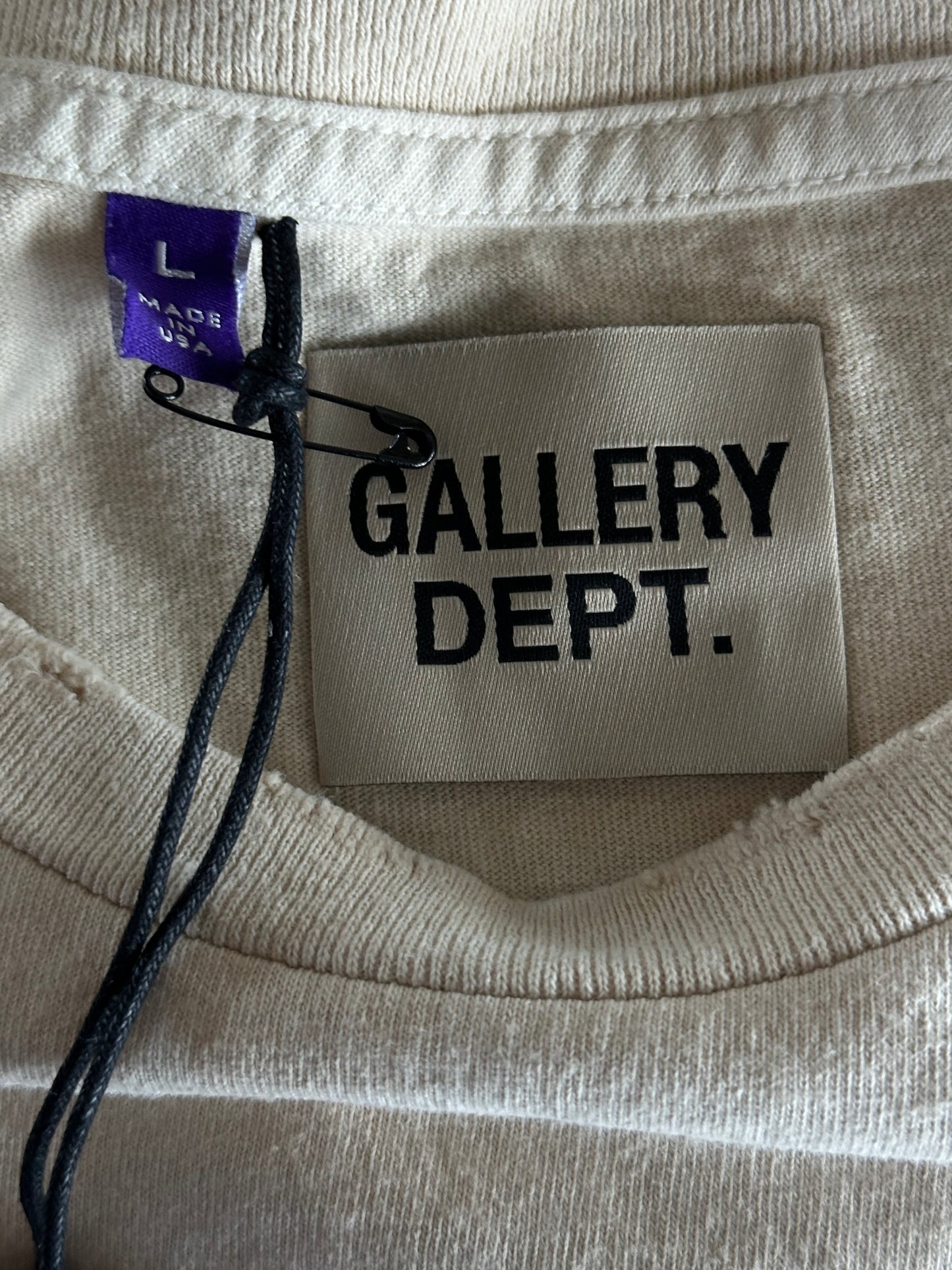 Gallery Dept Antique White ATK F**k Your Reality Glitter Logo T-Shirt