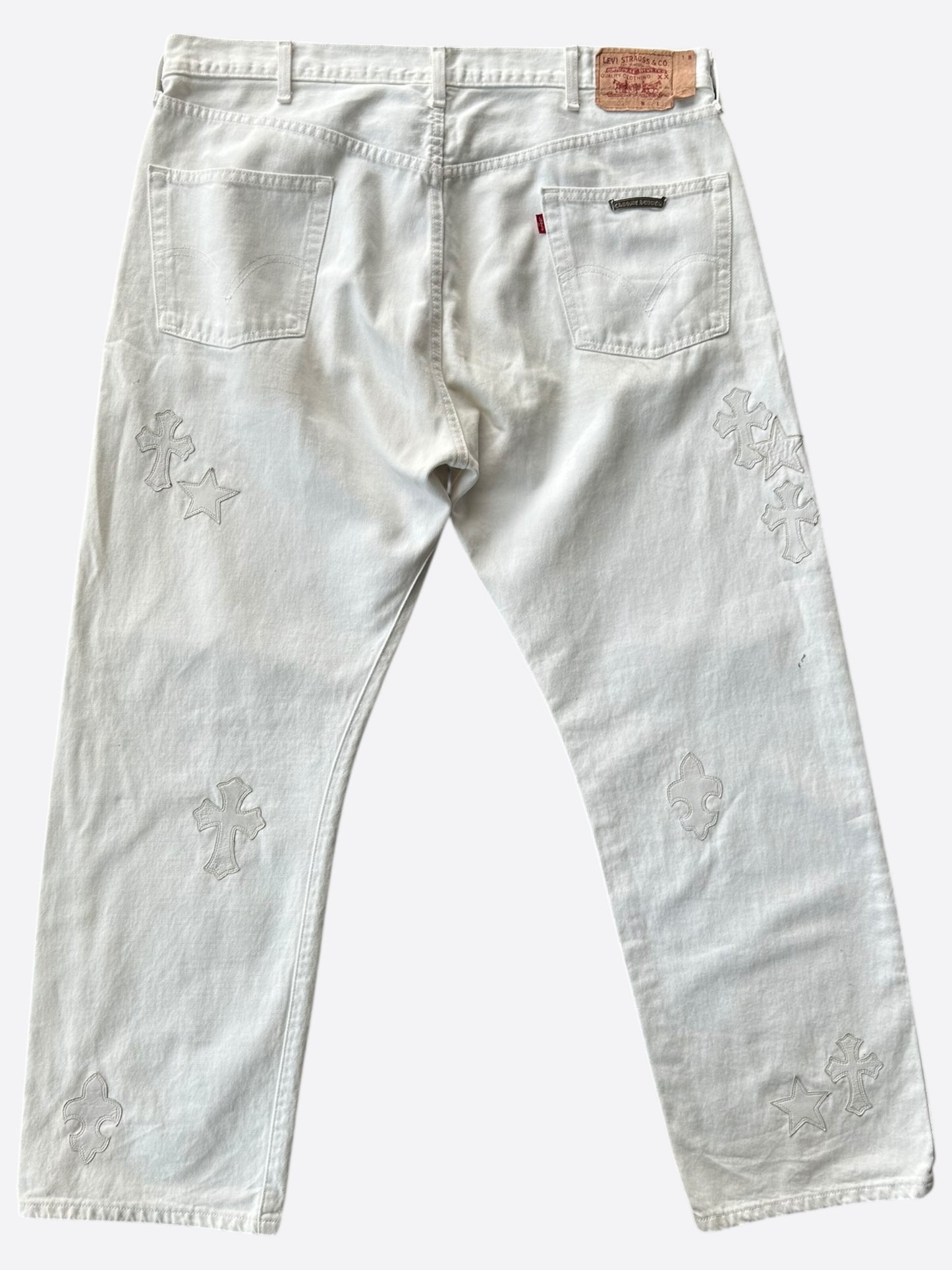 Chrome Hearts Levis White Mixed Patch St. Barth Exclusive Jeans