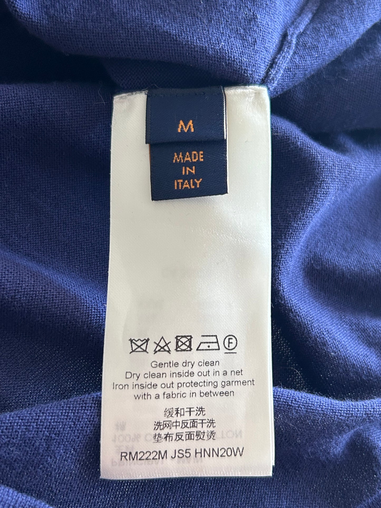 Louis Vuitton Blue & White Script Logo Intarsia T-Shirt