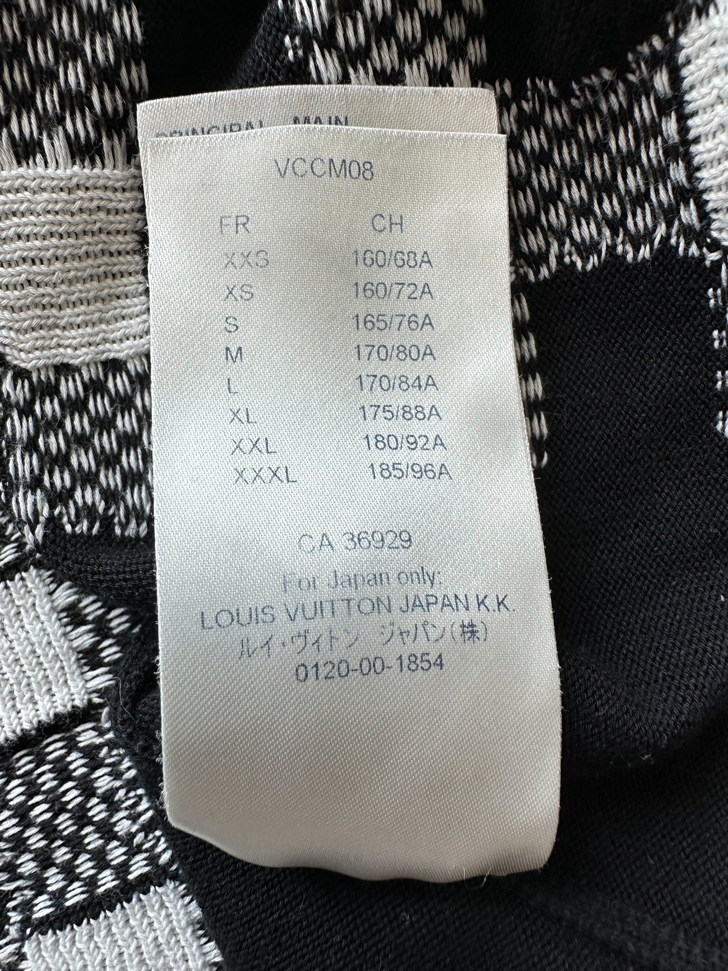 Louis Vuitton Black Intarsia Checkered Logo Tee