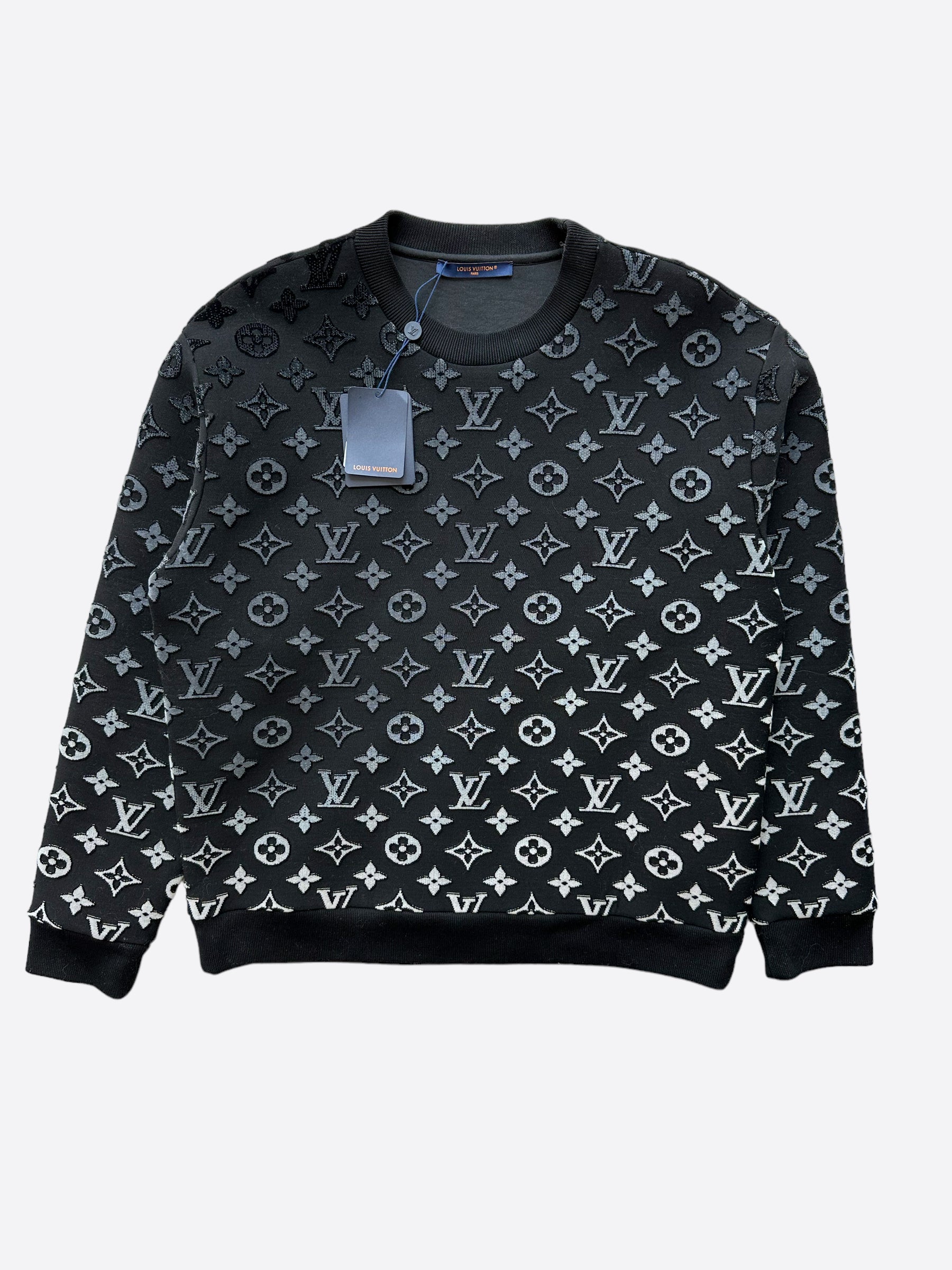 Louis Vuitton Black Circle Cut Monogram Hoodie – Savonches