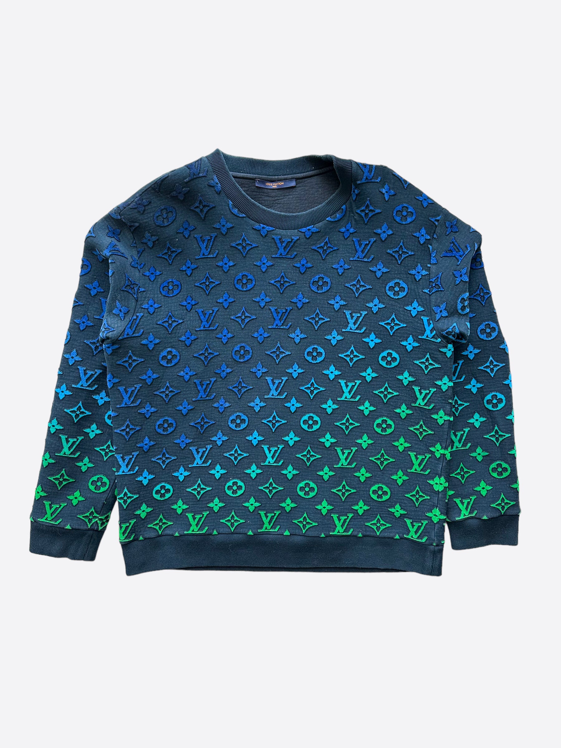 Louis Vuitton Blue & Red Monogram Gradient Sweater – Savonches