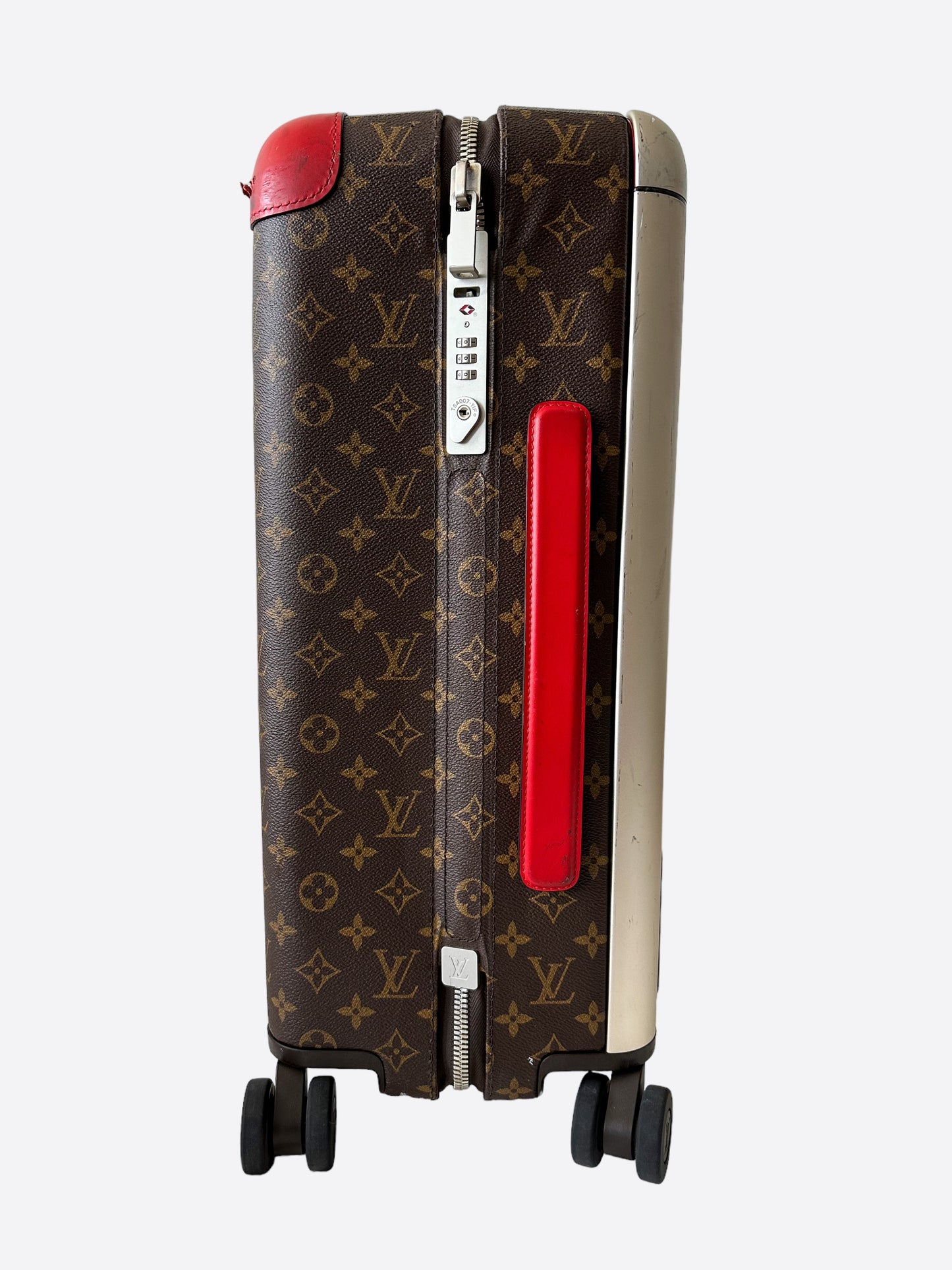 Louis Vuitton Brown & Red Monogram Horizon 55