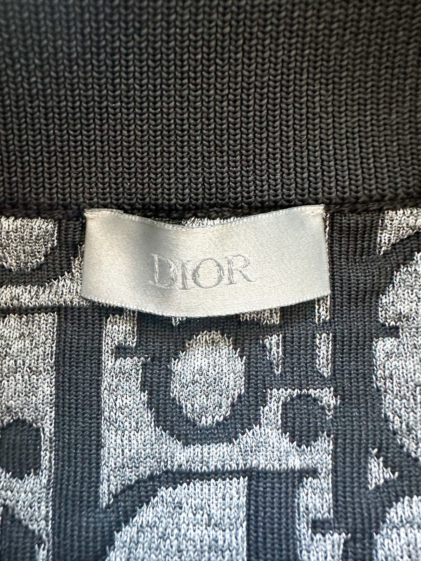 Dior Black & White Oblique Zip Up Jacket
