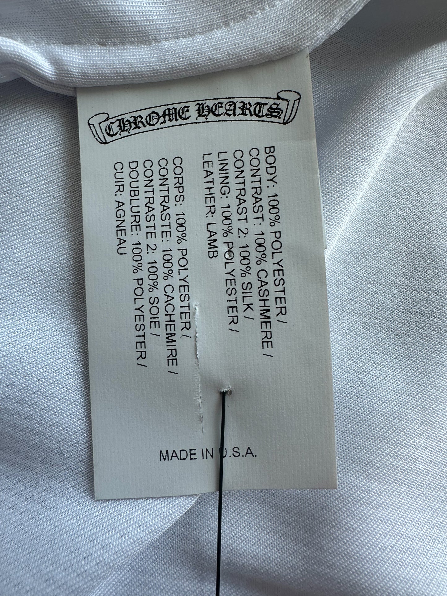 Chrome Hearts White Horseshoe Logo Track Jacket