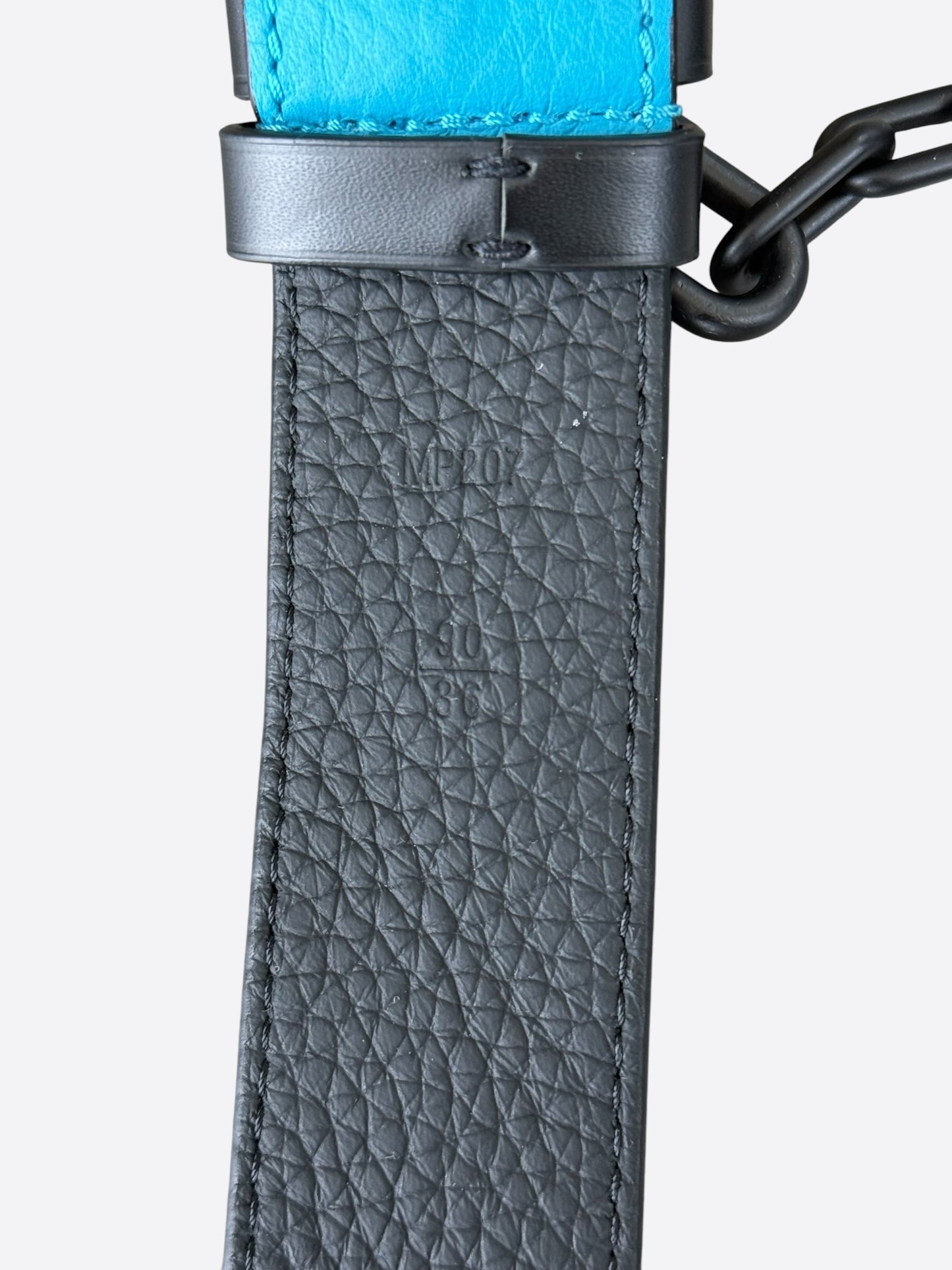 Louis Vuitton Blue Monogram Chain Belt