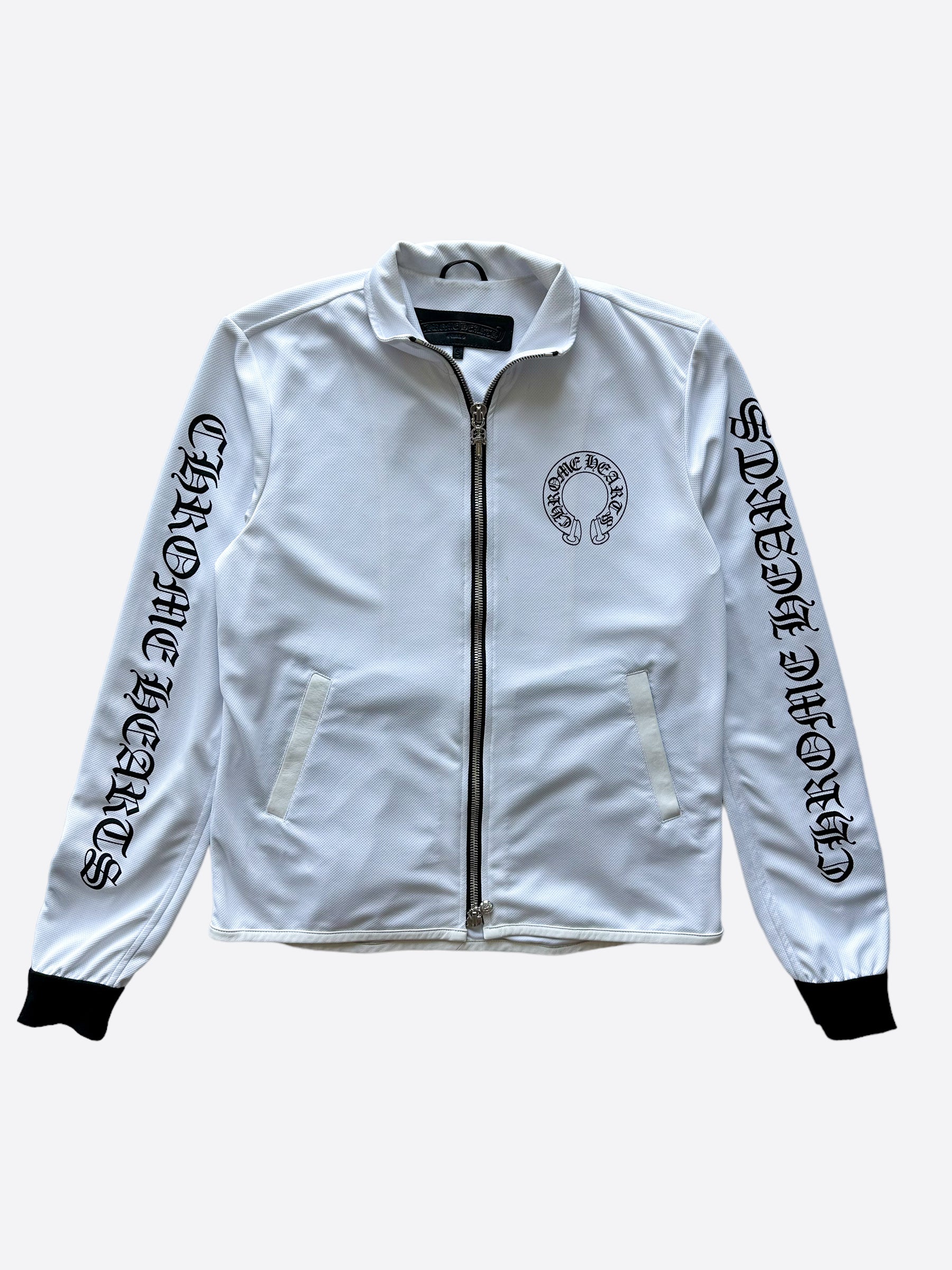 Chrome Hearts White Horseshoe Logo Track Jacket – Savonches