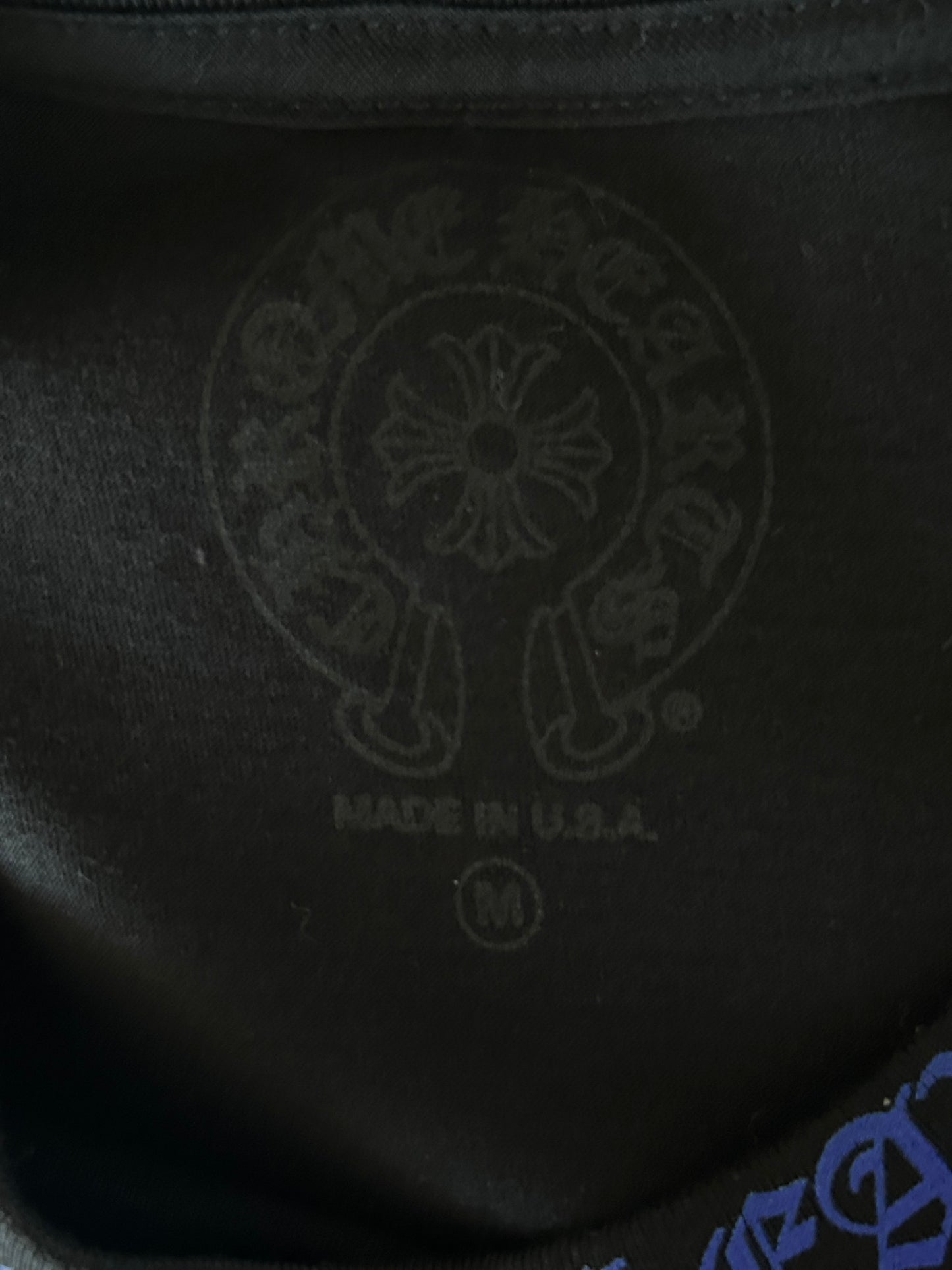 Chrome Hearts Black & Blue Neck Logo Longsleeve T-Shirt