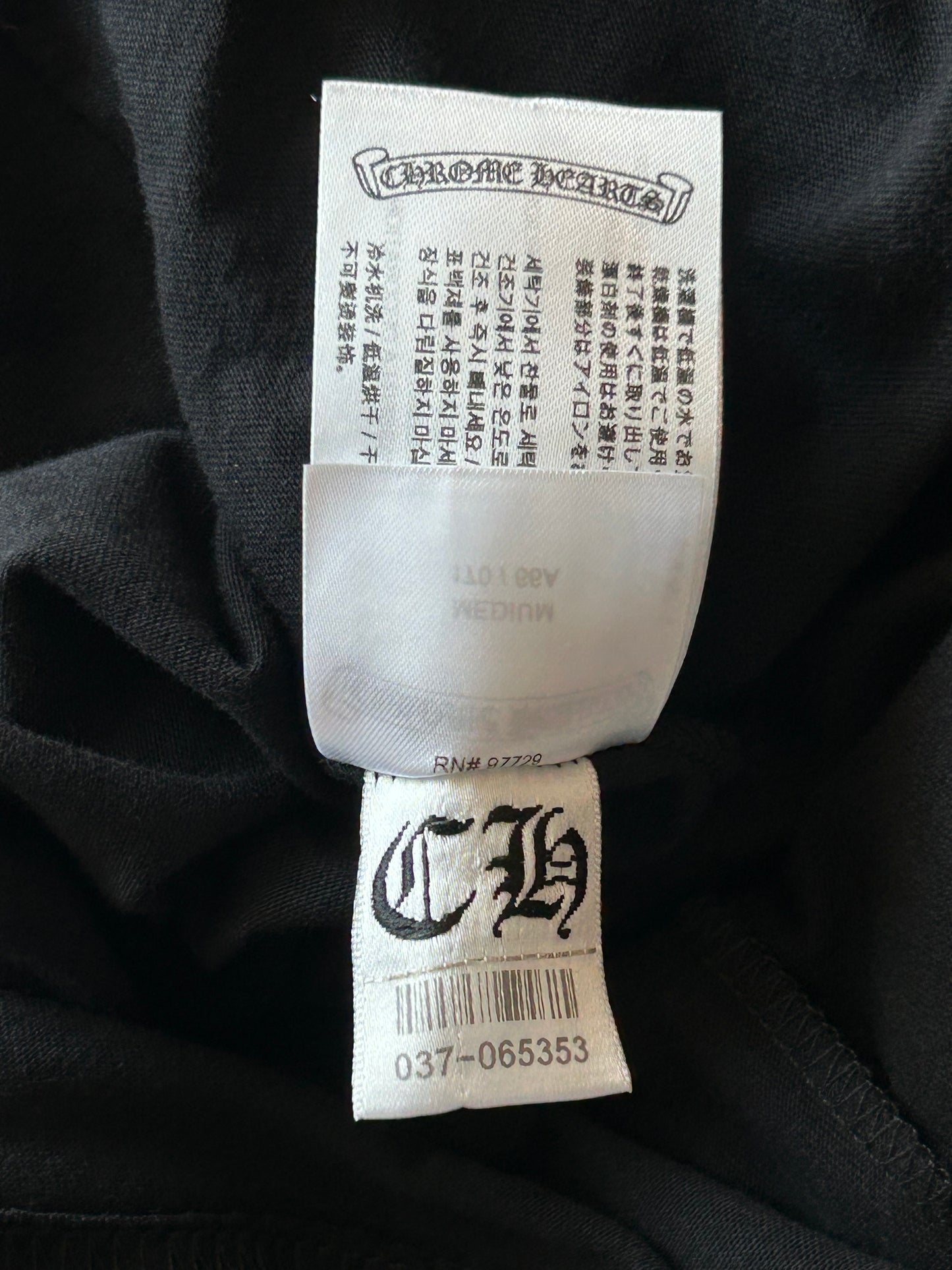 Chrome Hearts Black & Blue Neck Logo Longsleeve T-Shirt
