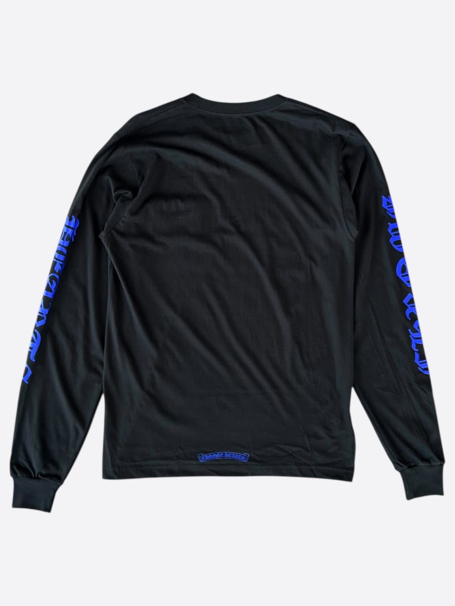 Chrome Hearts Black & Blue Neck Logo Longsleeve T-Shirt