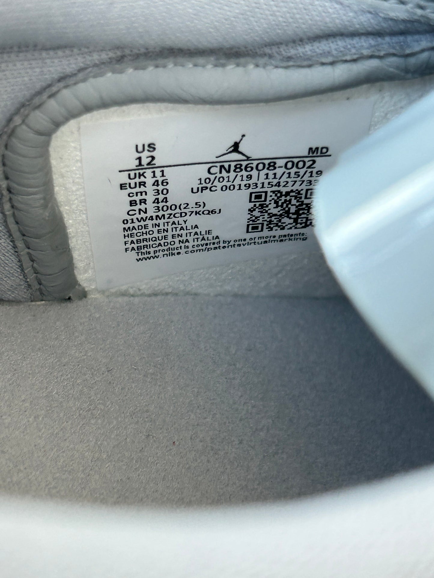 Dior Air Jordan Grey & White Oblique Low Top Sneakers