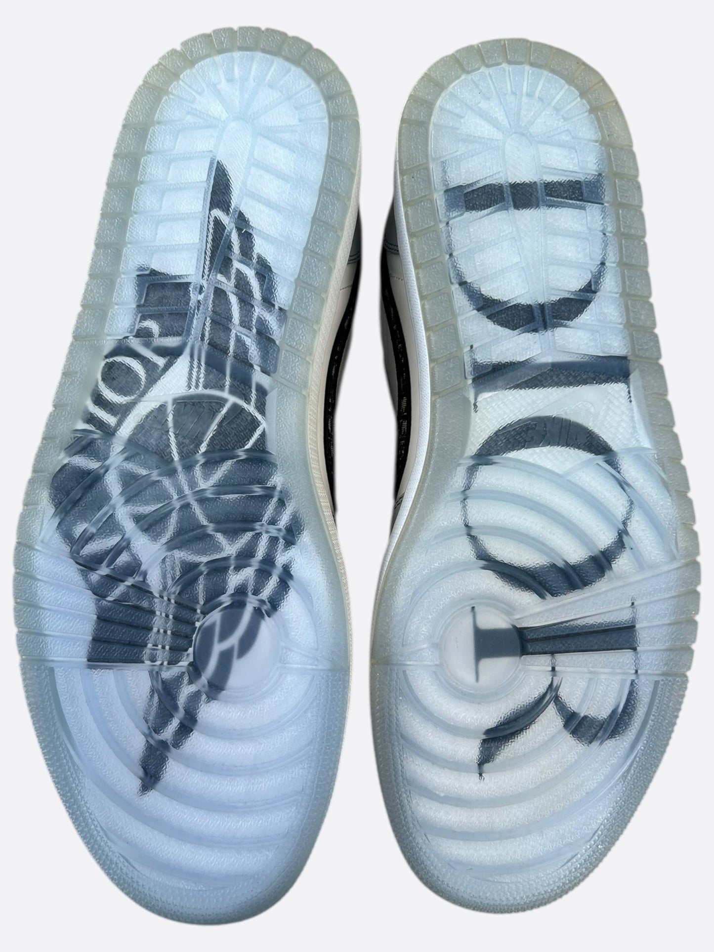 Dior Air Jordan Grey & White Oblique Low Top Sneakers