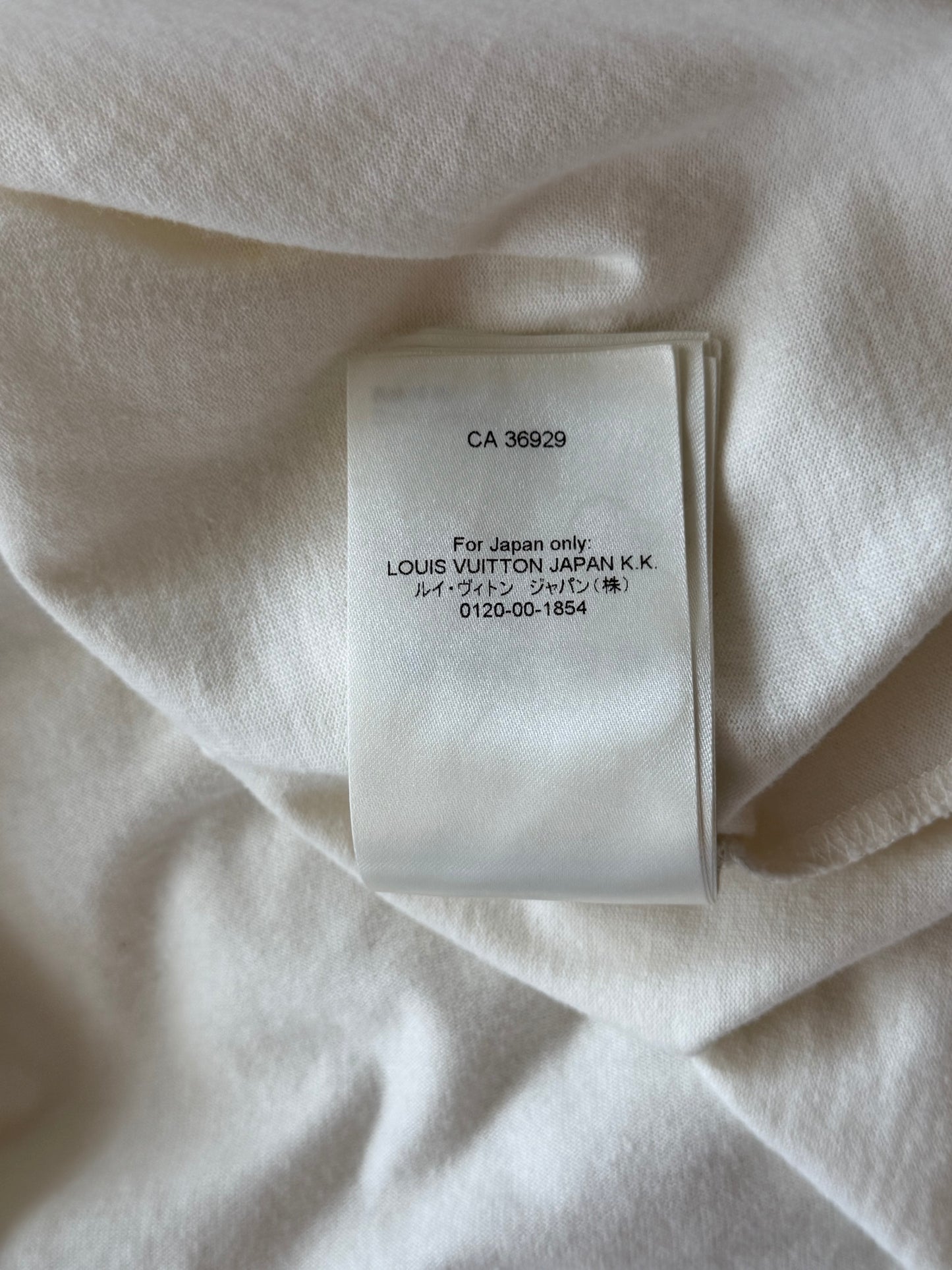 Louis Vuitton White Embossed Logo T-Shirt