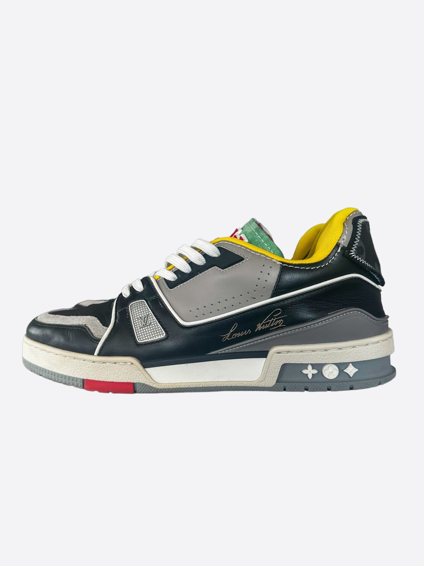 Louis Vuitton Black & Grey Upcycle Trainers