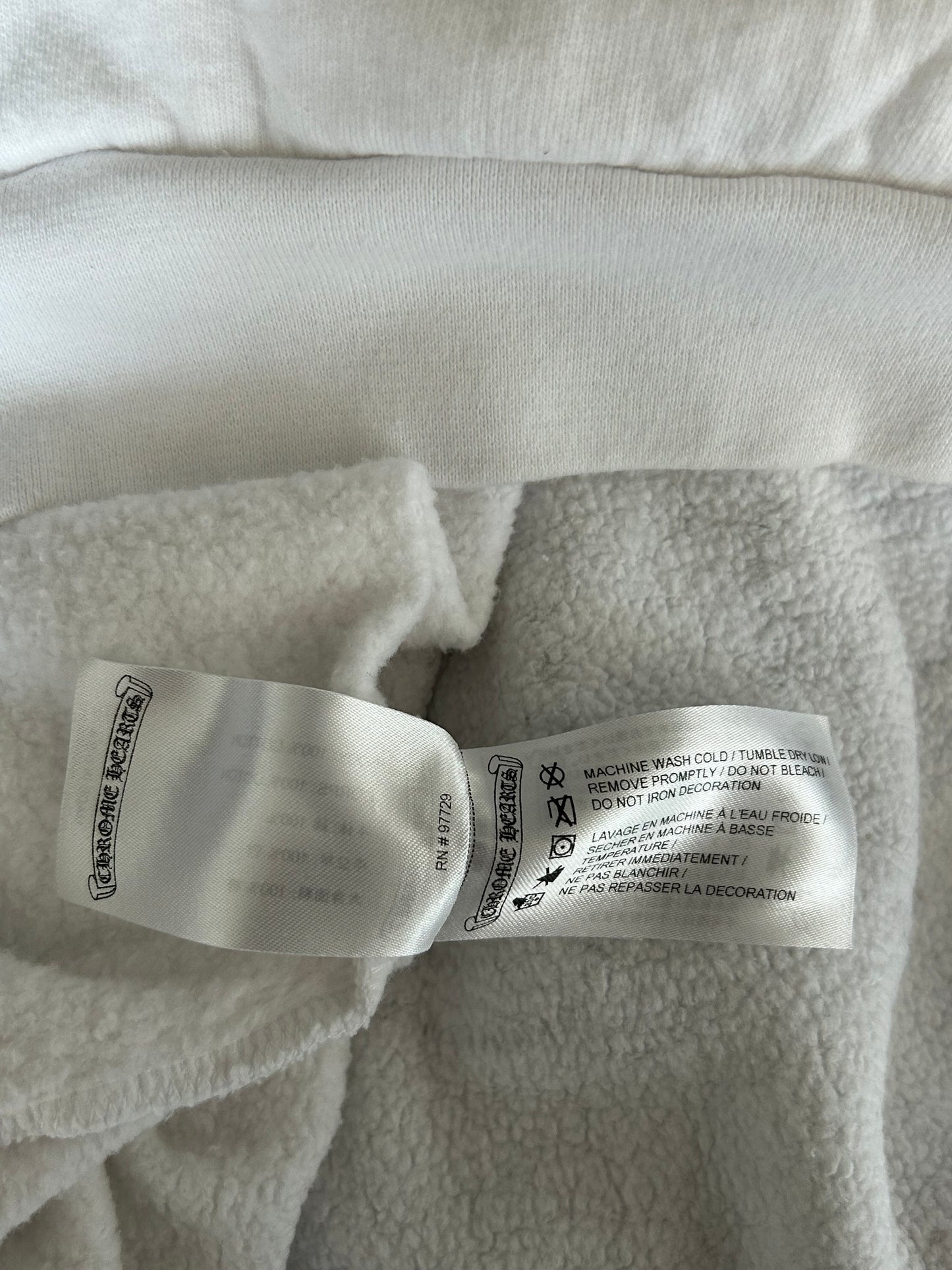 Chrome Hearts Rolling Stones White & Red Horseshoe Logo Hoodie