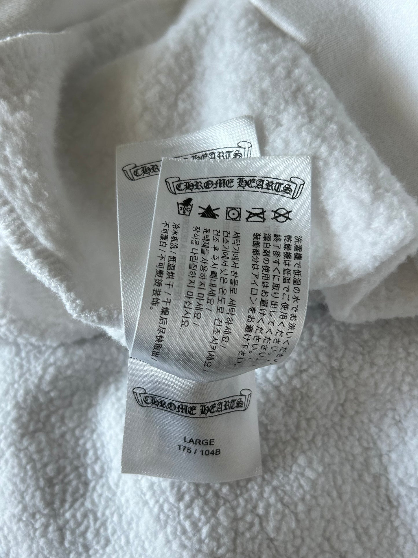 Chrome Hearts Rolling Stones White & Red Horseshoe Logo Hoodie