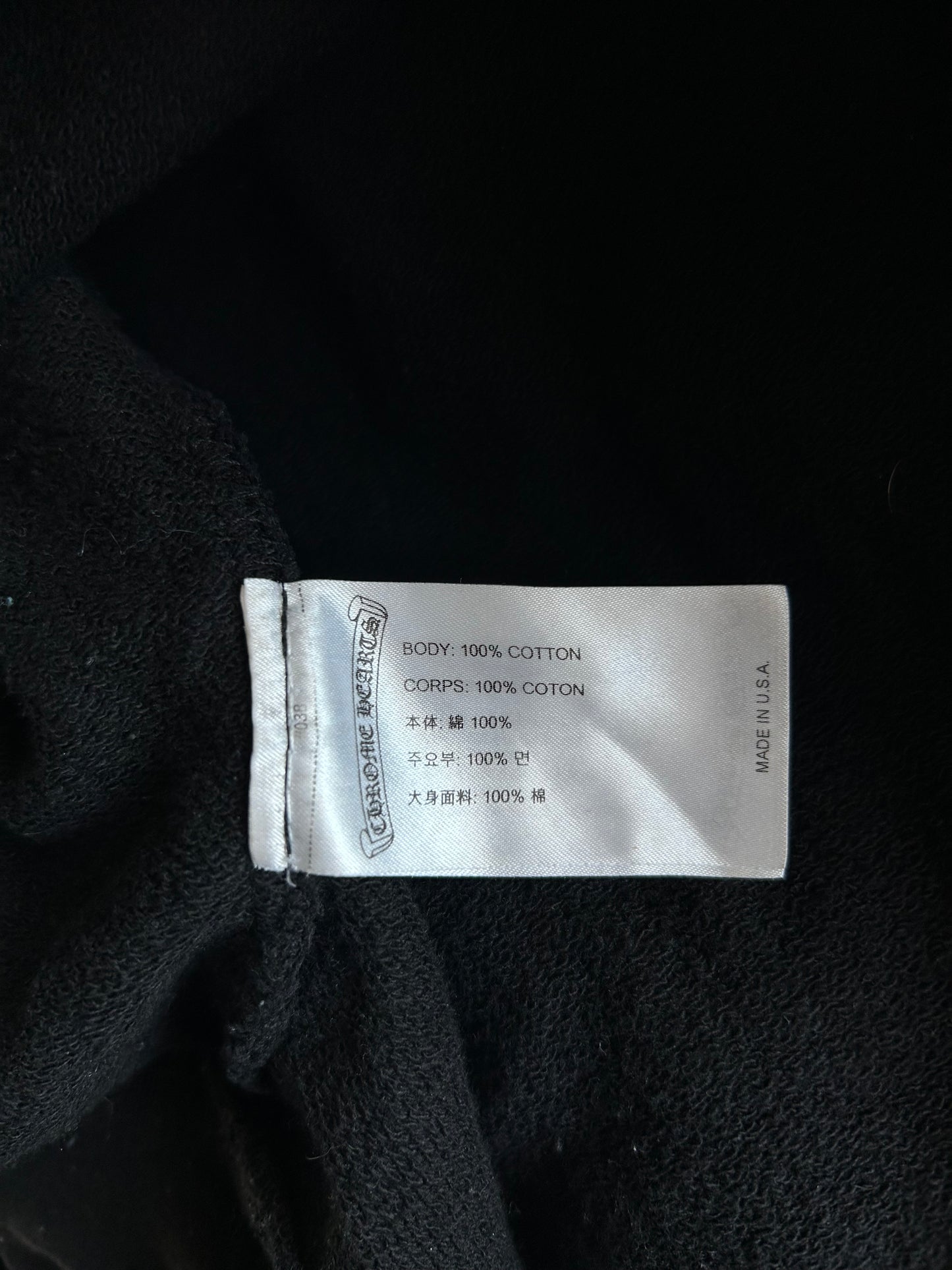 Chrome Hearts Black Matty Boy Stay Fast Hoodie