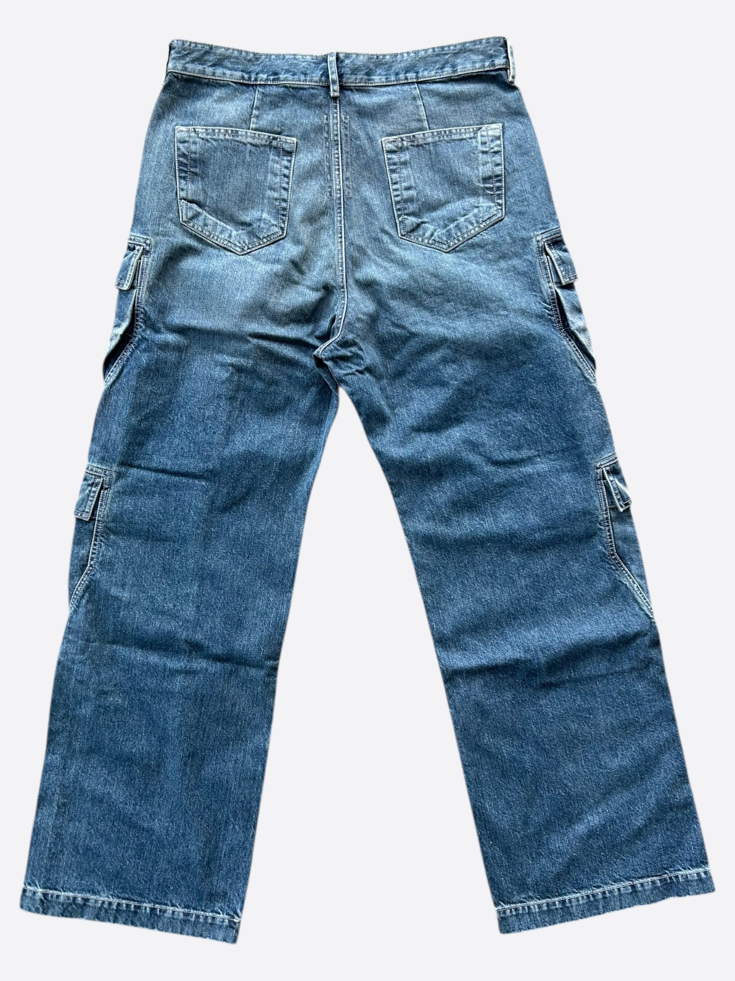 Rick Owens Indigo Blue Cargo Jeans