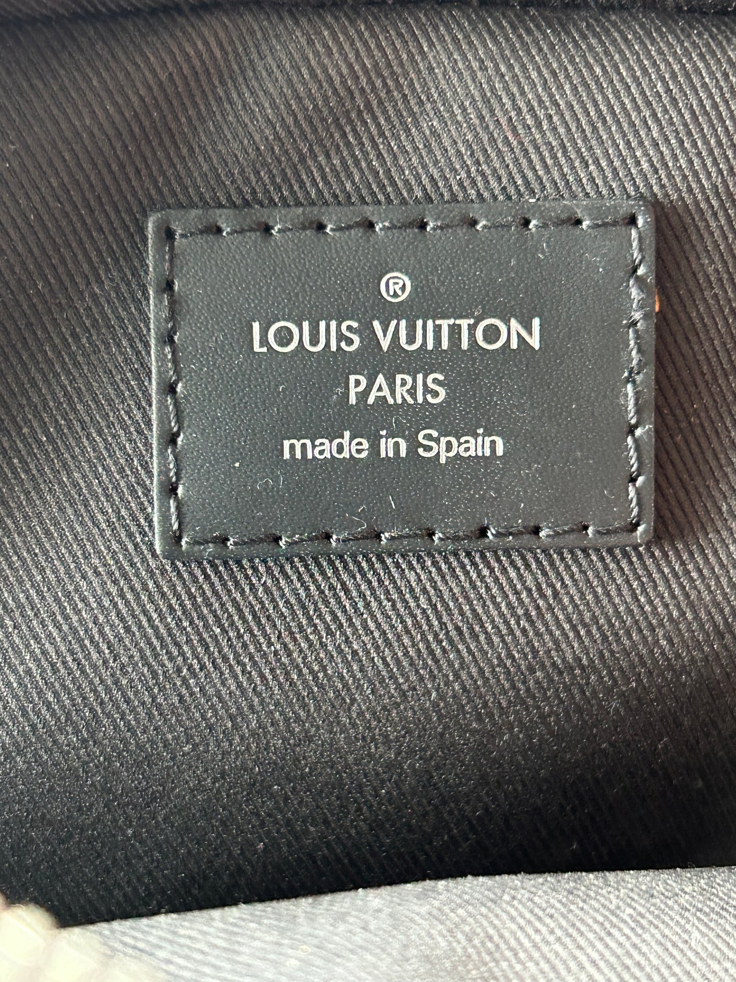 Louis Vuitton Black & Yellow Logo EPI Danube PPM