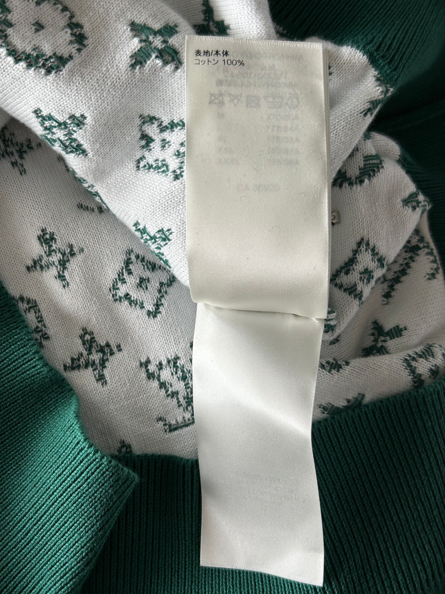 Louis Vuitton Green & White Gradient Monogram Sweater
