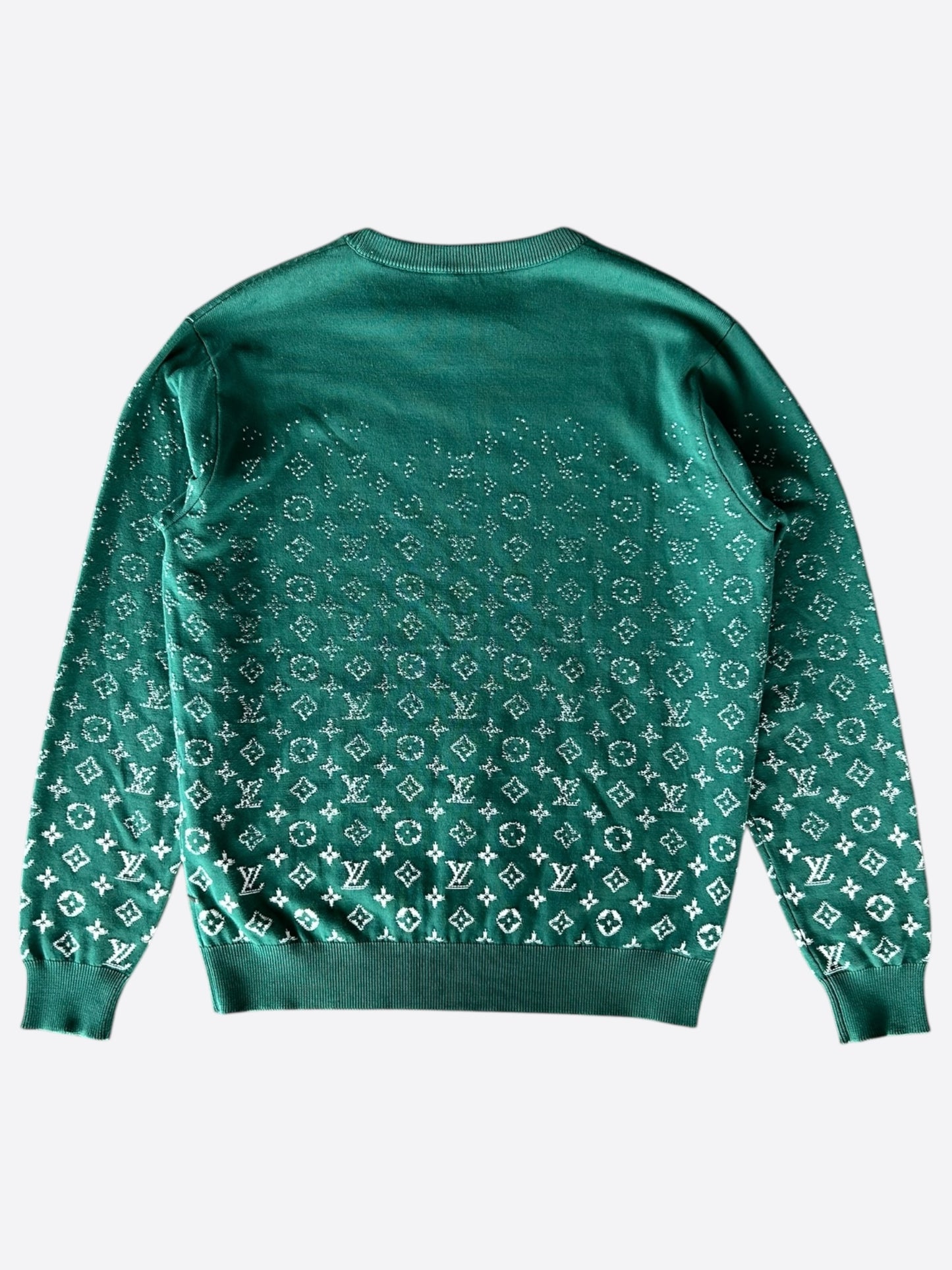 Louis Vuitton Green & White Gradient Monogram Sweater