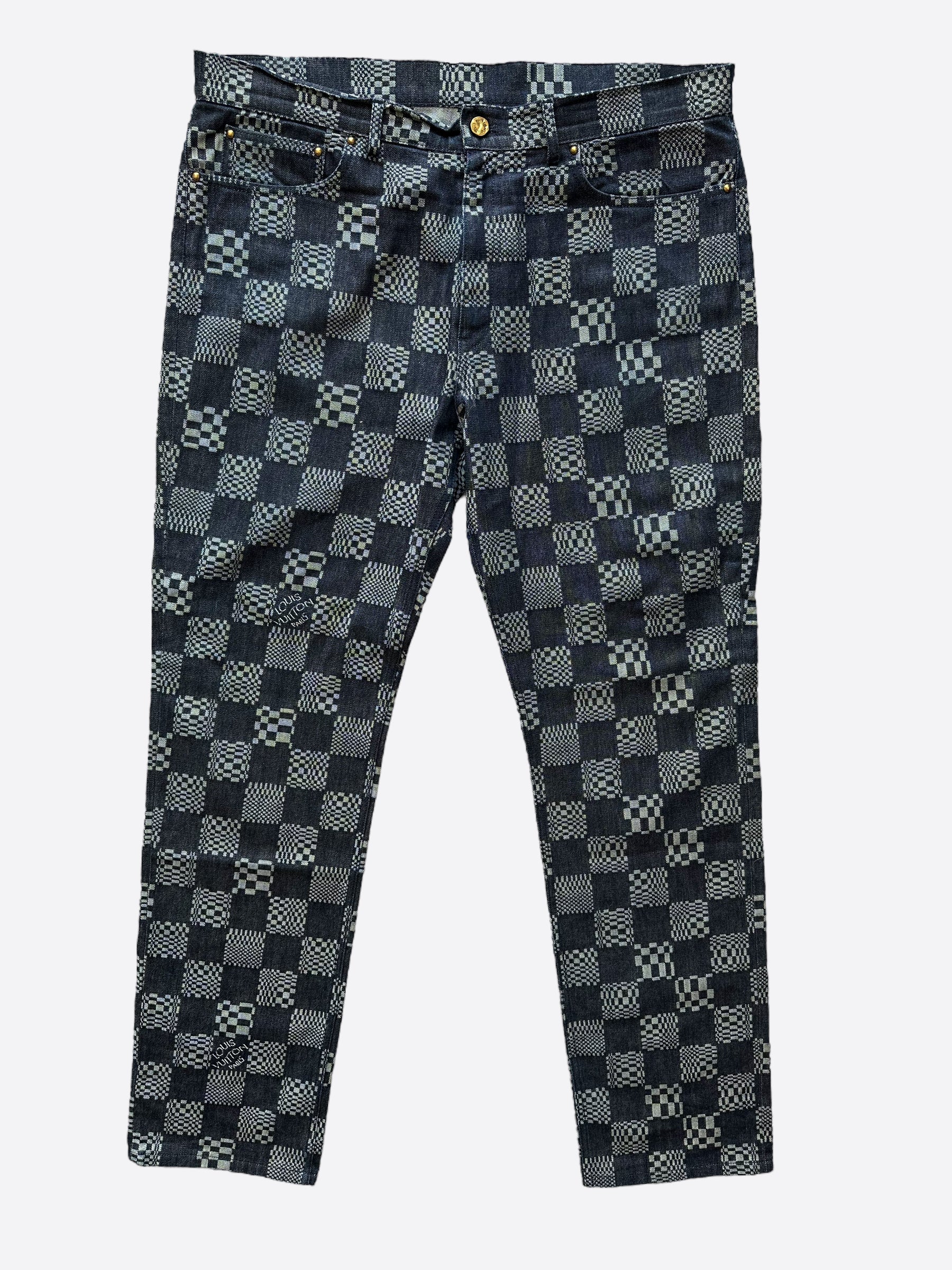 Distorted Damier Denim Trousers - Ready-to-Wear 1A8X7T
