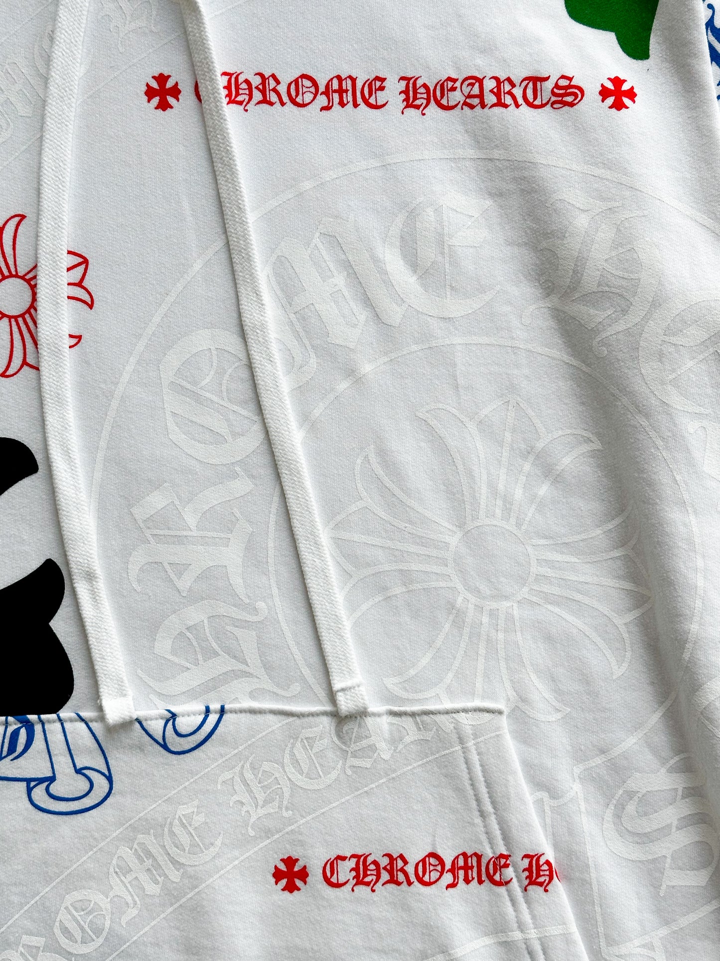 Chrome Hearts White Multicolor Stencil Hoodie