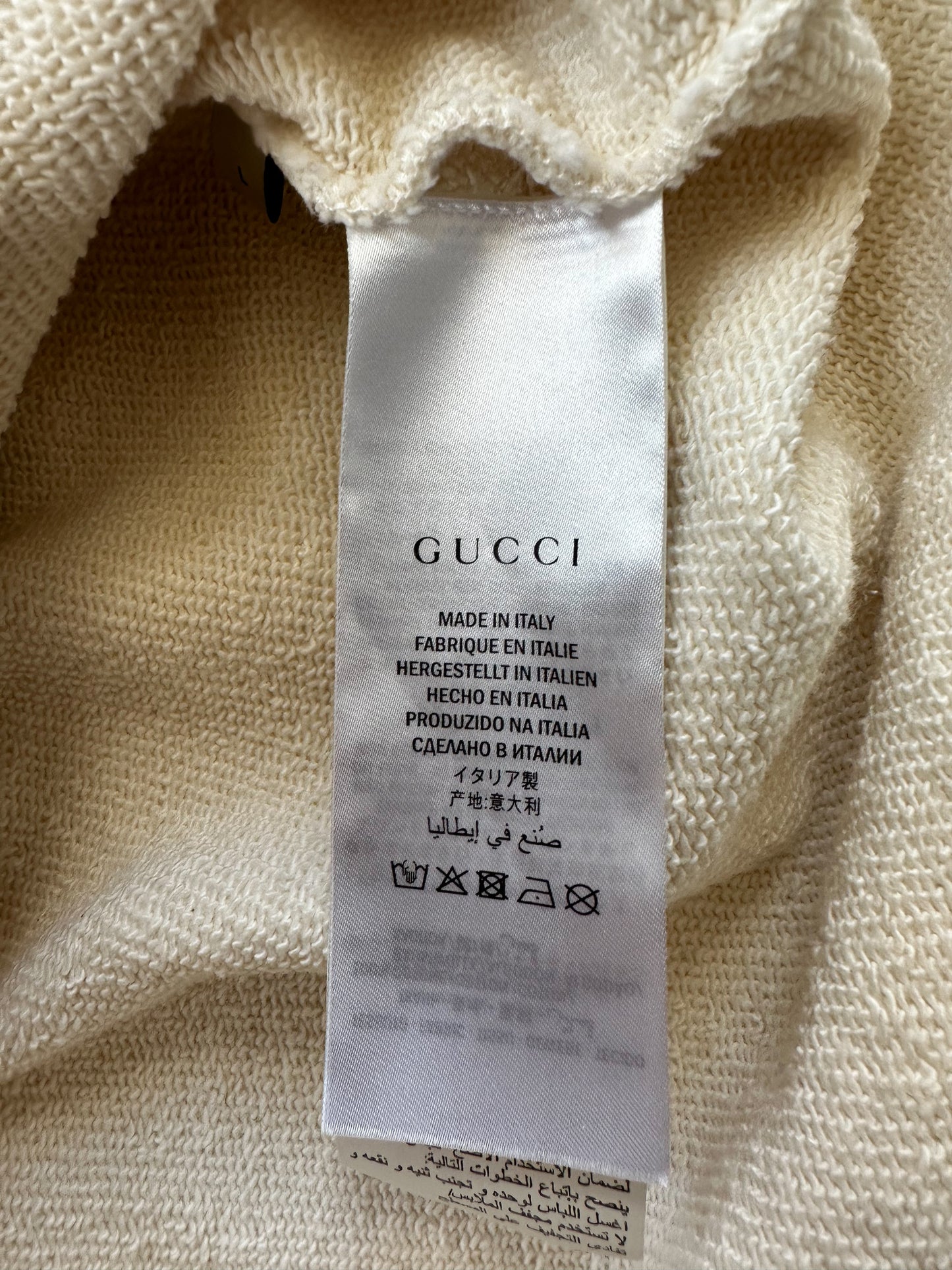 Gucci Cream Strawberry Logo Hoodie