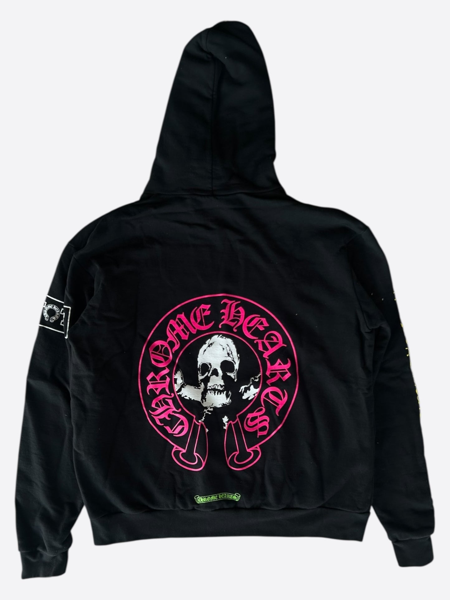 Chrome Hearts Black & Multicolor Foti Horseshoe Logo Hoodie