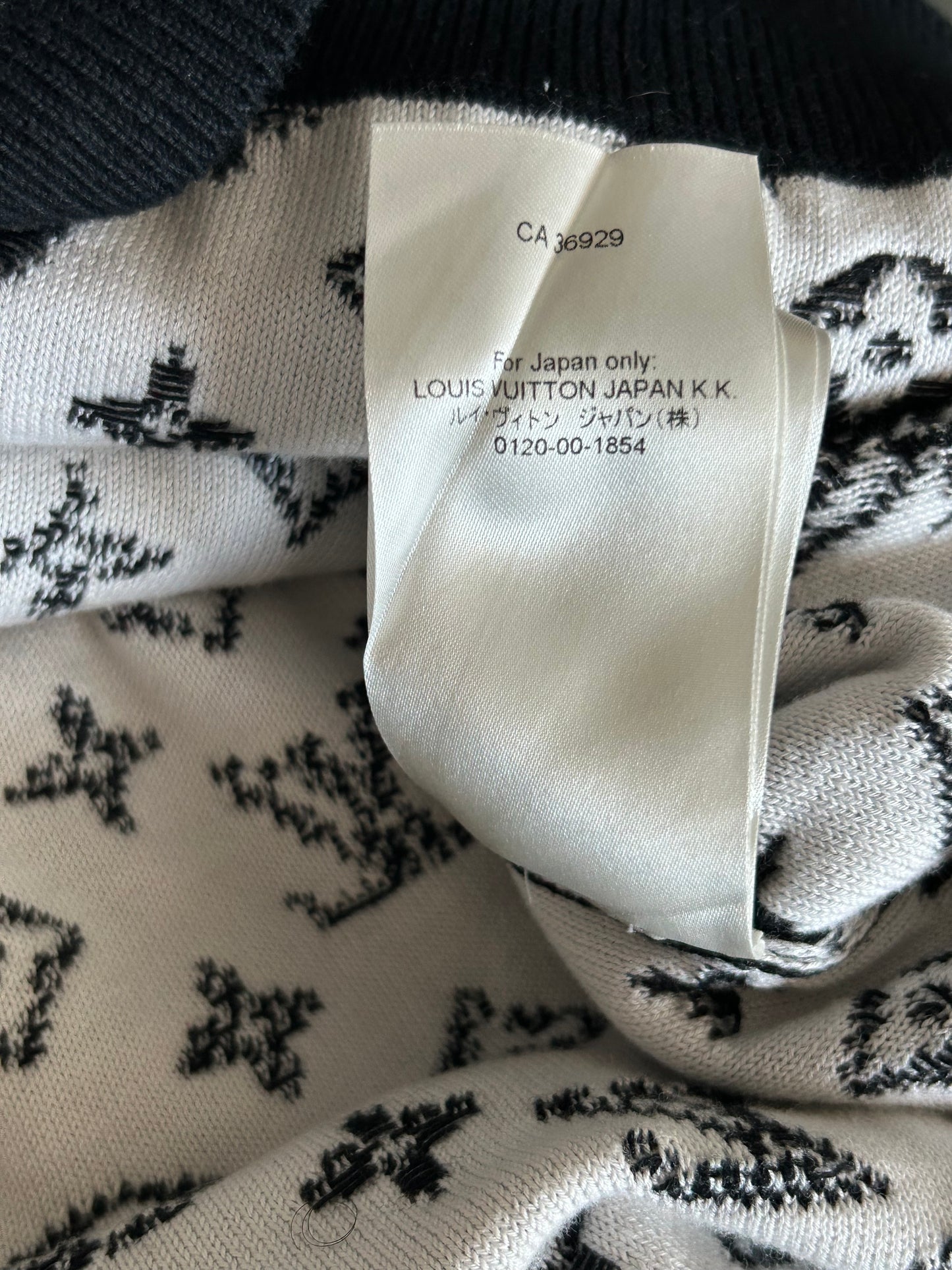 Louis Vuitton Black & White Monogram Gradient Hoodie