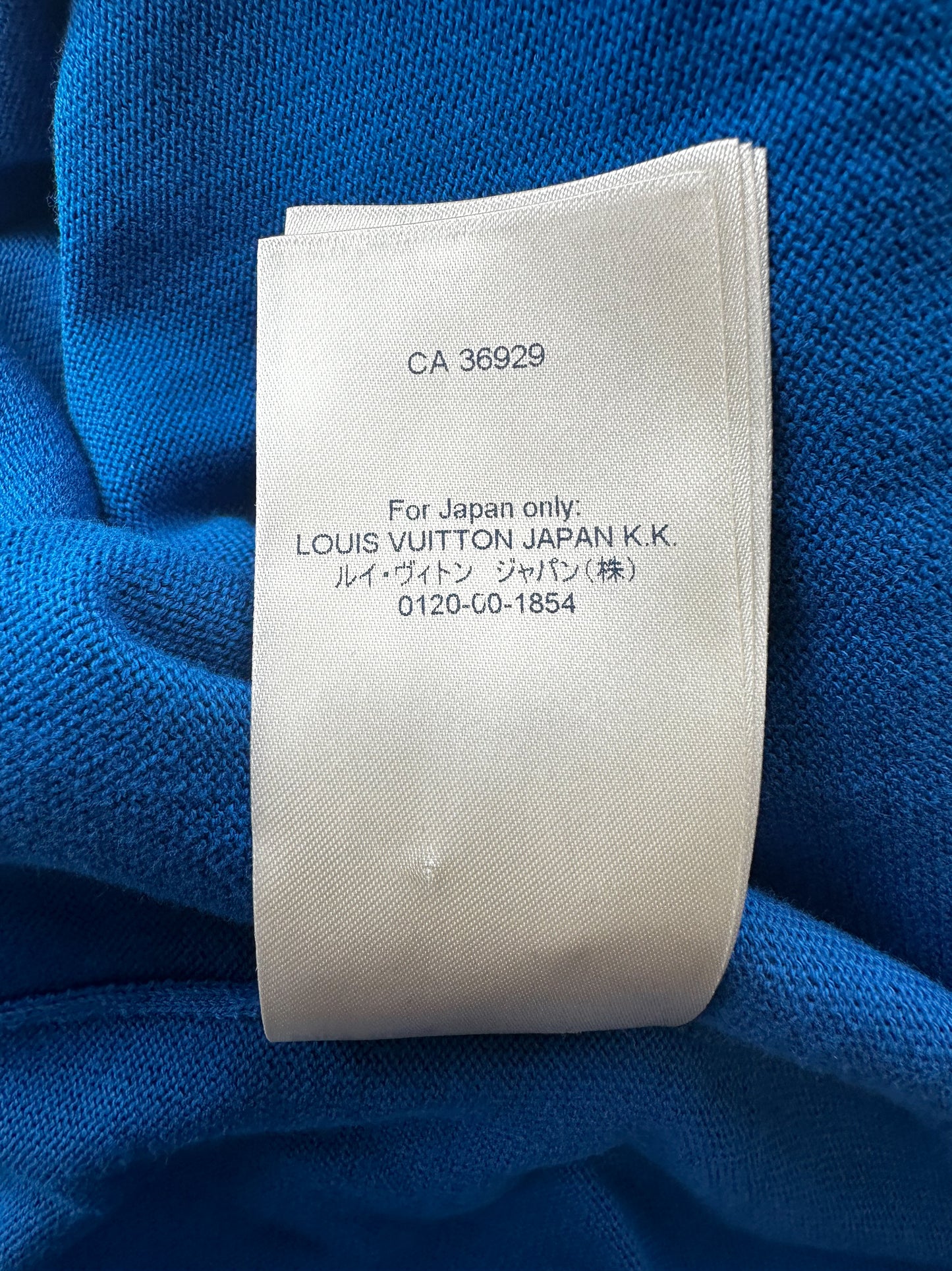 Louis Vuitton Blue & White Everyday Logo Intarsia T-Shirt