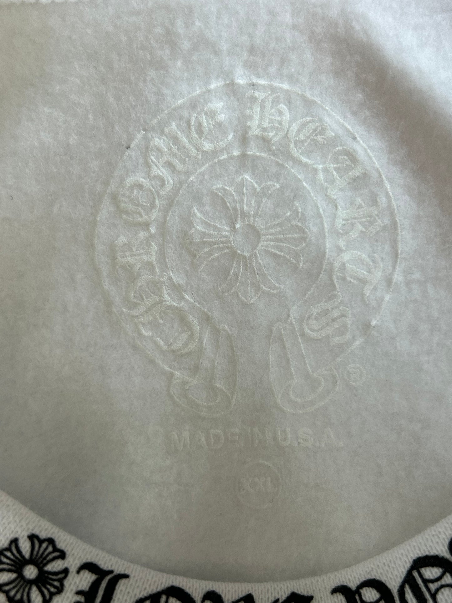 Chrome Hearts White & Black Love You Neck Logo Sweater