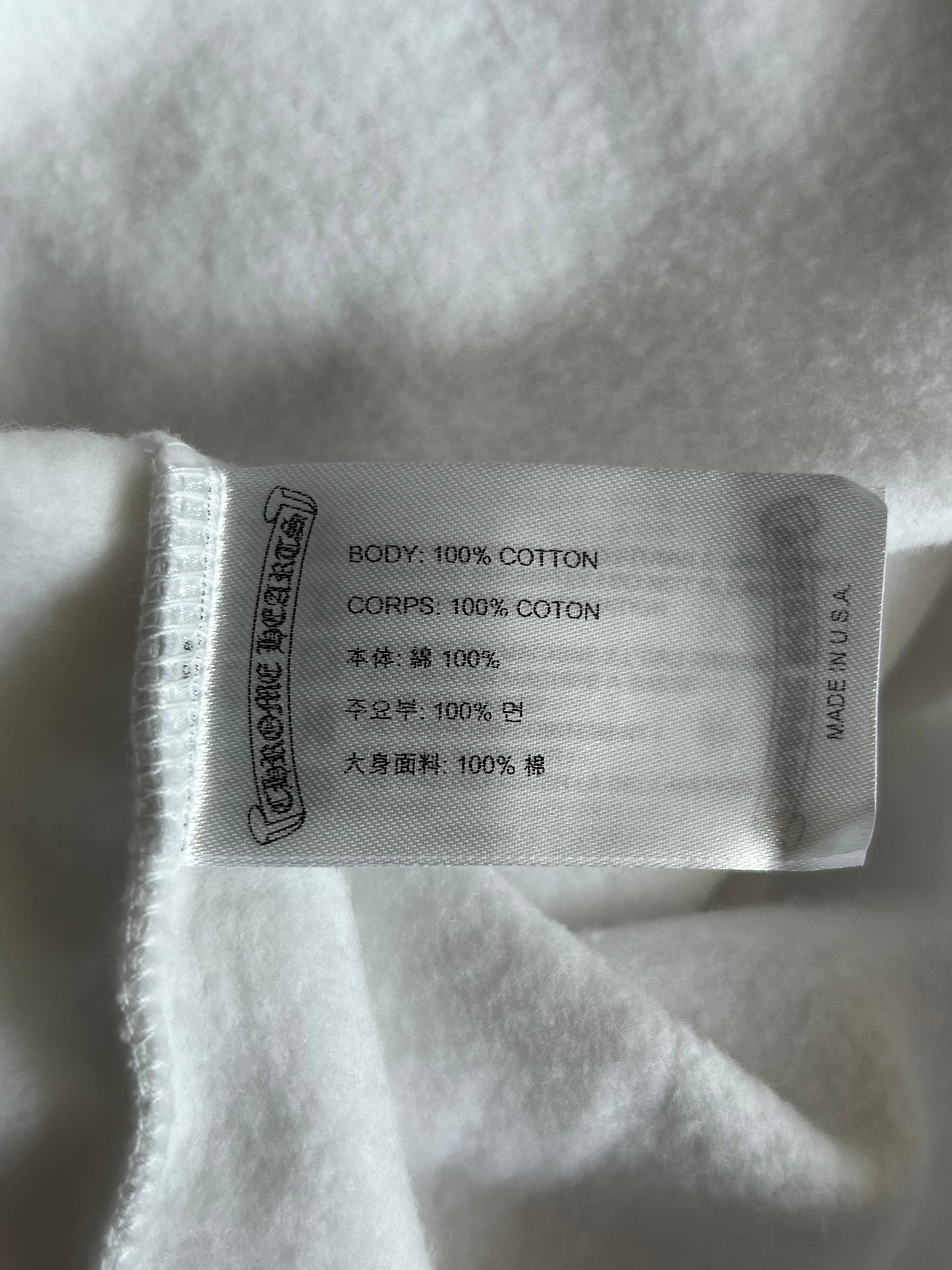 Chrome Hearts White & Black Love You Neck Logo Sweater