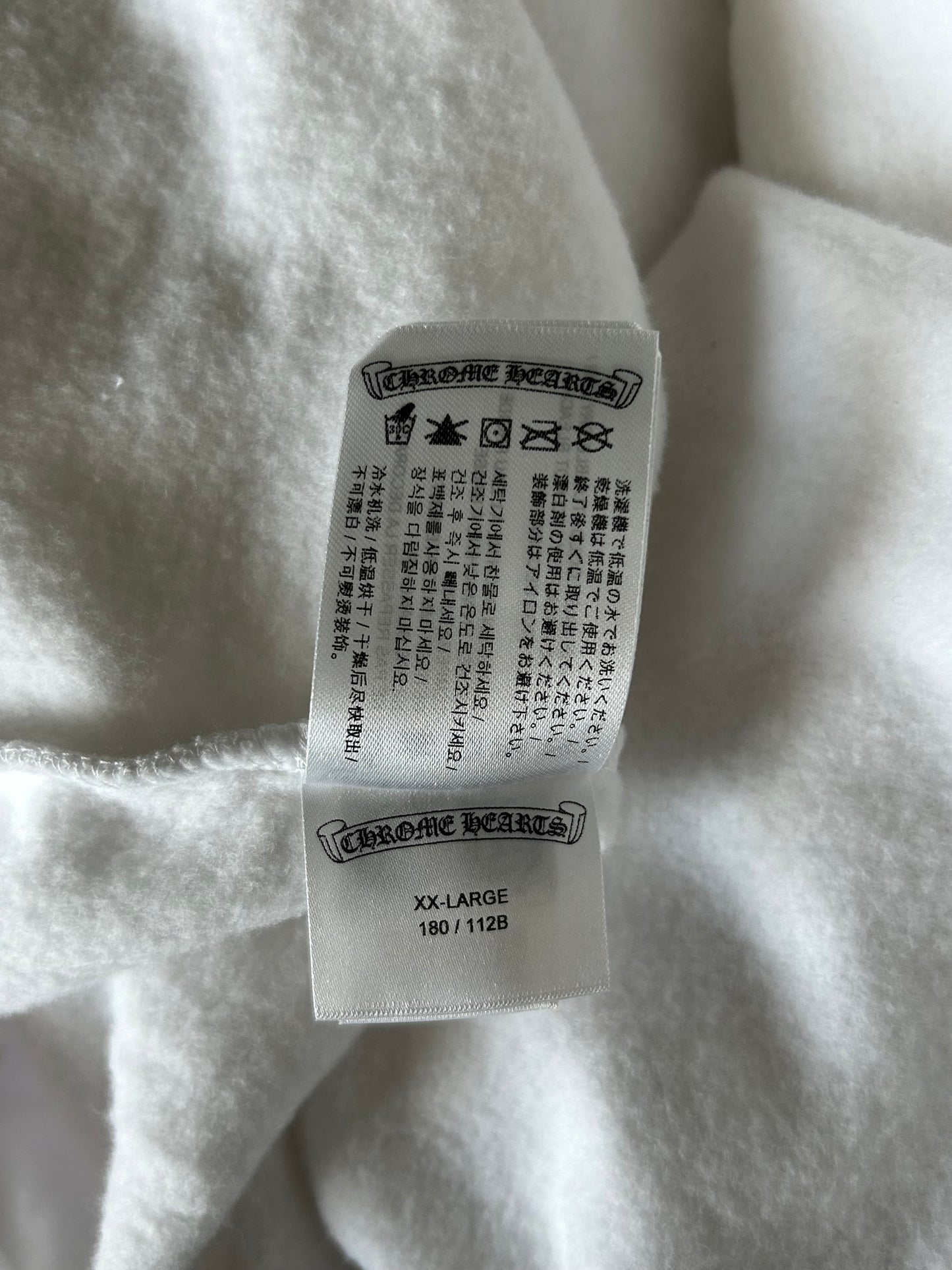 Chrome Hearts White & Black Love You Neck Logo Sweater